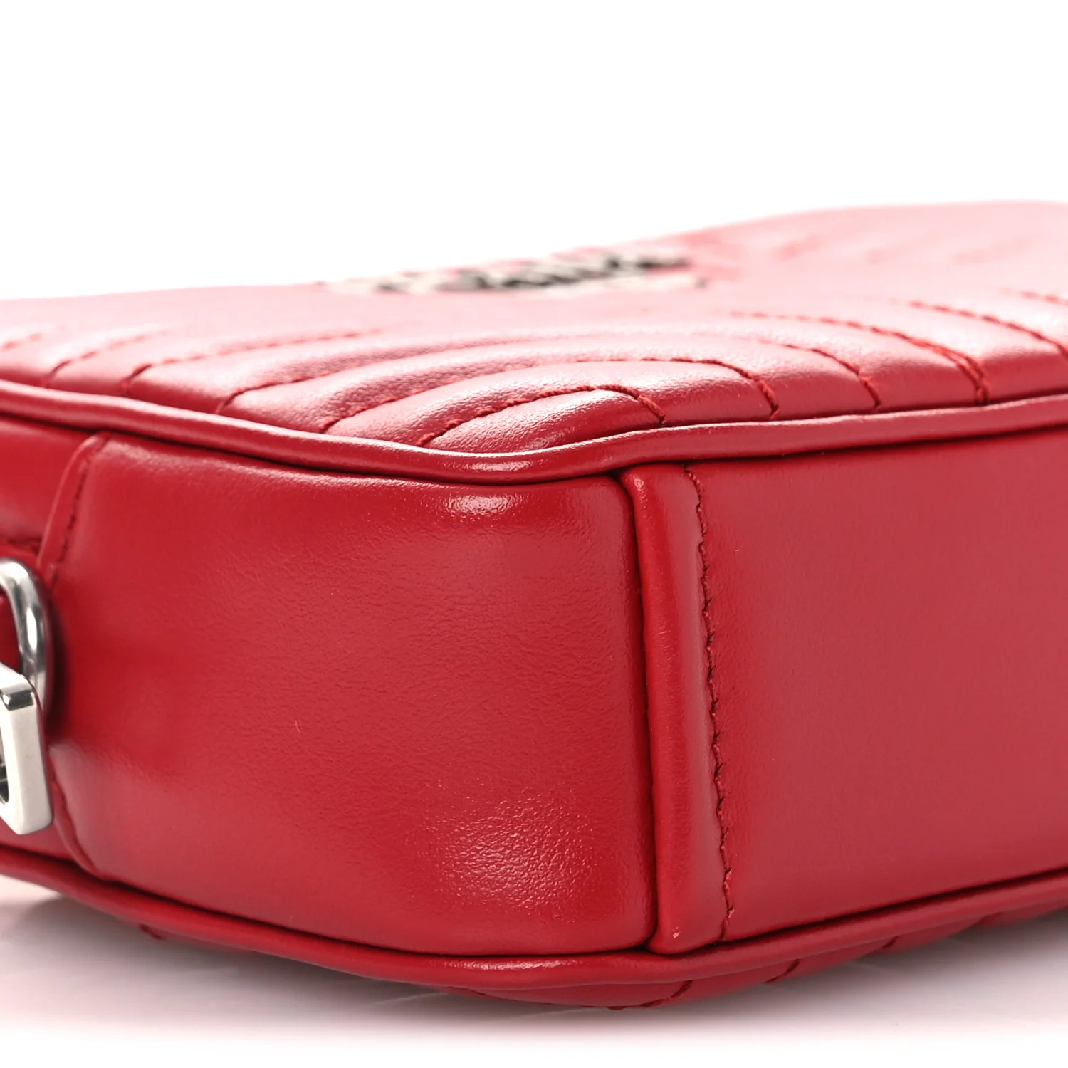 Soft Calfskin Diagramme Camera Bag Rosso - Image 9