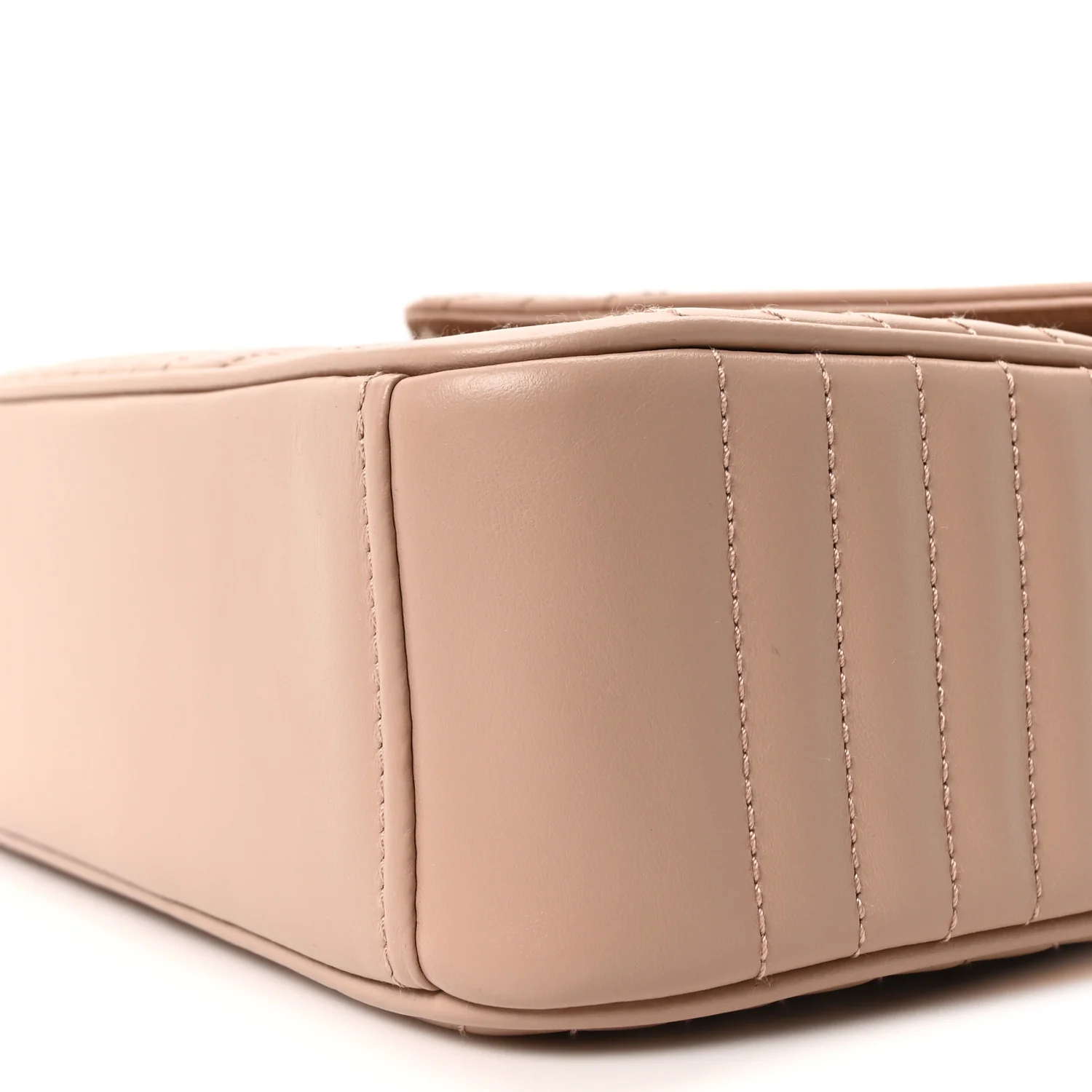 Soft Calfskin Impunture Diagramme Chain Crossbody Bag Cipria - Image 10