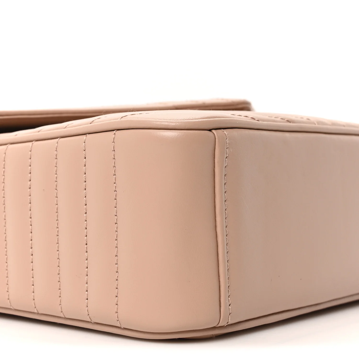 Soft Calfskin Impunture Diagramme Chain Crossbody Bag Cipria - Image 9