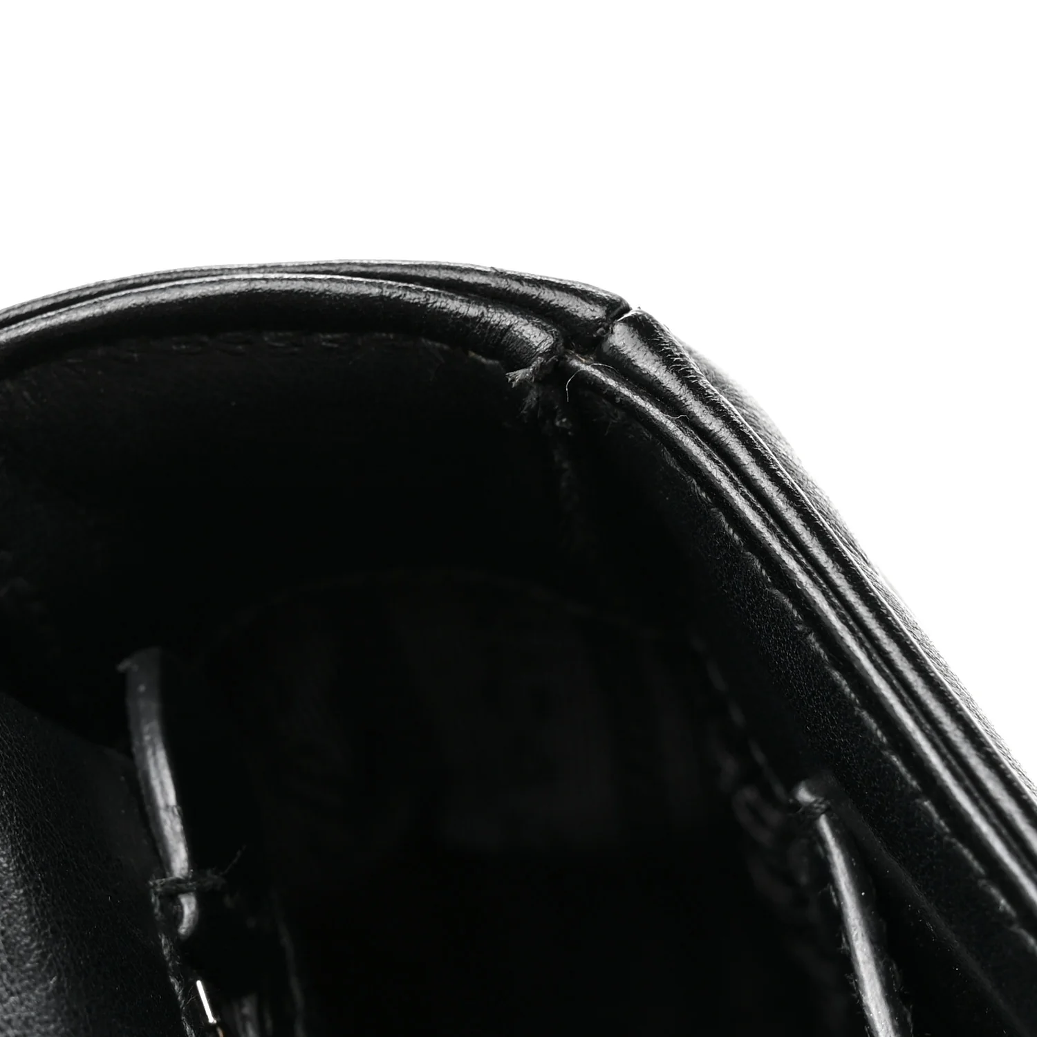 Soft Calfskin Impunture Diagramme Medium Chain Flap Shoulder Bag Black - Image 22