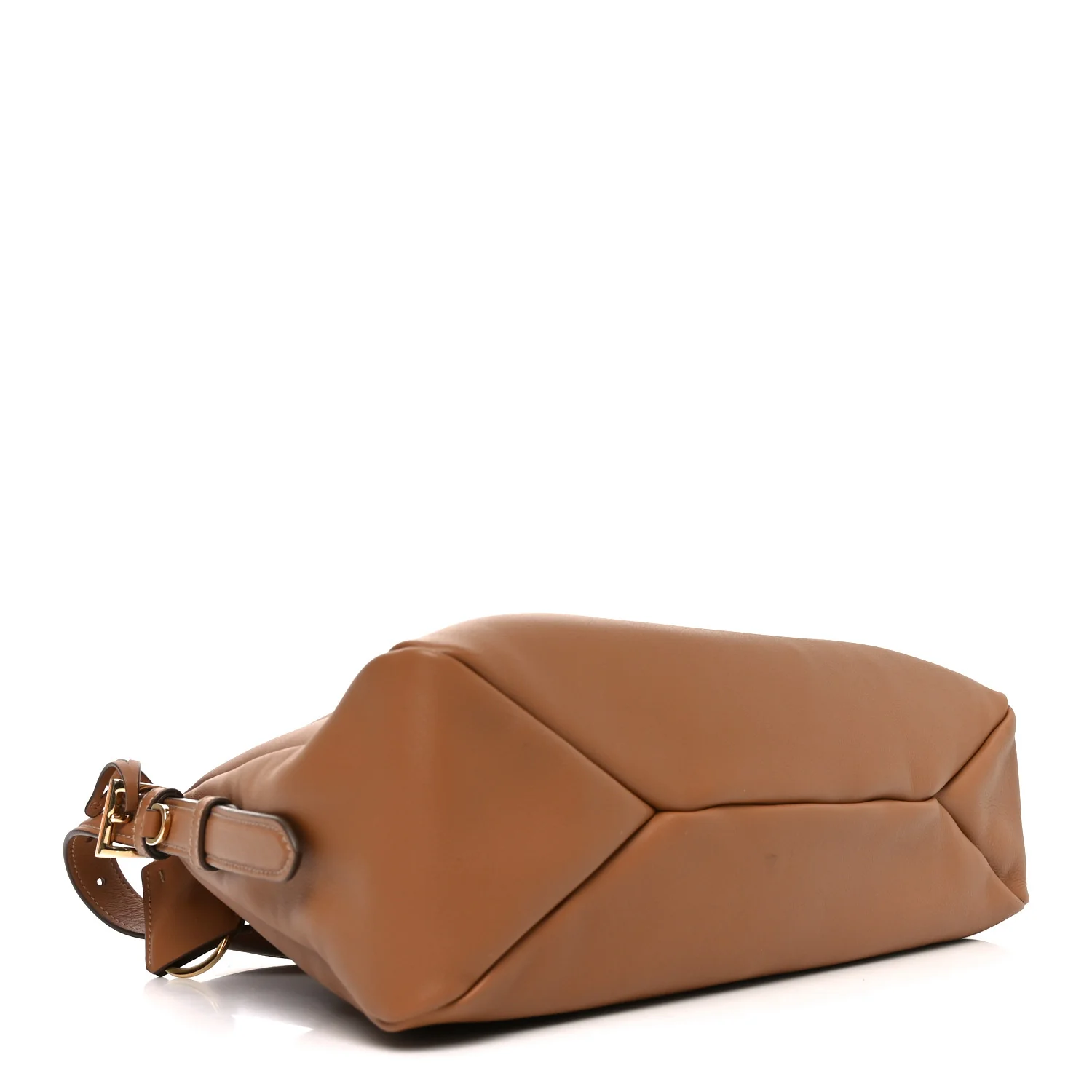 Soft Calfskin Large Aimee Shoulder Bag Caramel - Image 4
