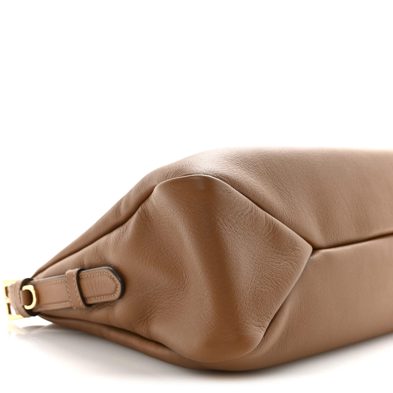 Soft Calfskin Large Aimée Shoulder Bag Caramel - Image 9