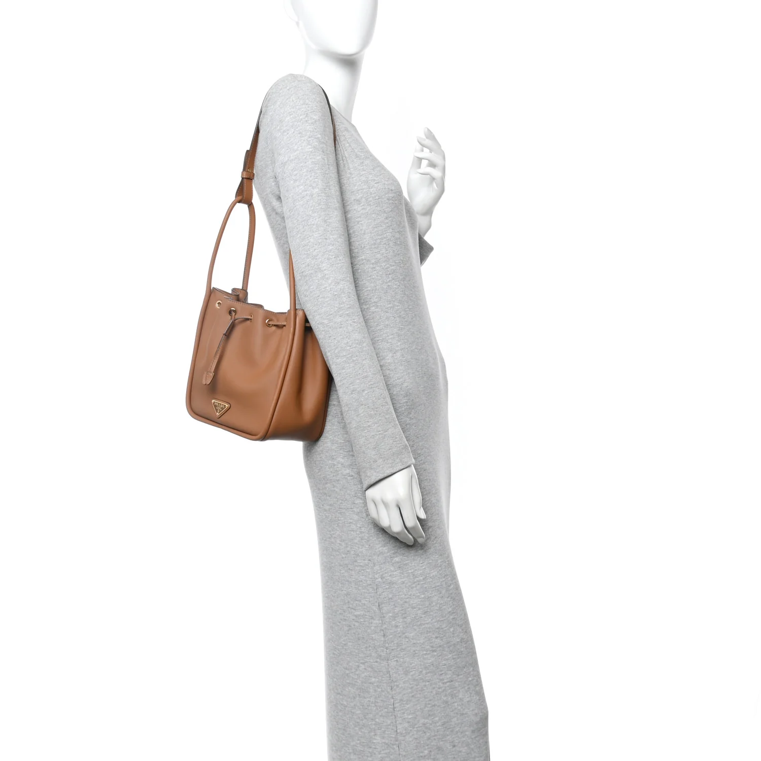 Soft Calfskin Mini Darling Bucket Bag Caramel - Image 2