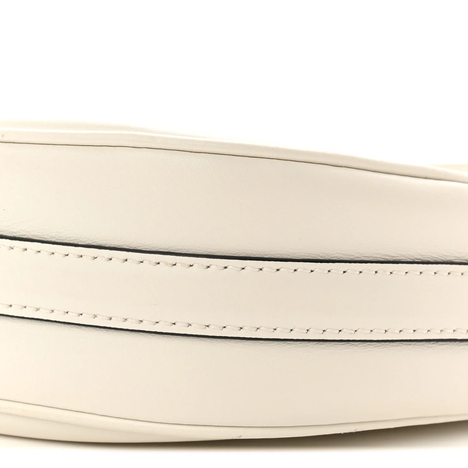Soft Calfskin Small Arque Shoulder Bag White - Image 10