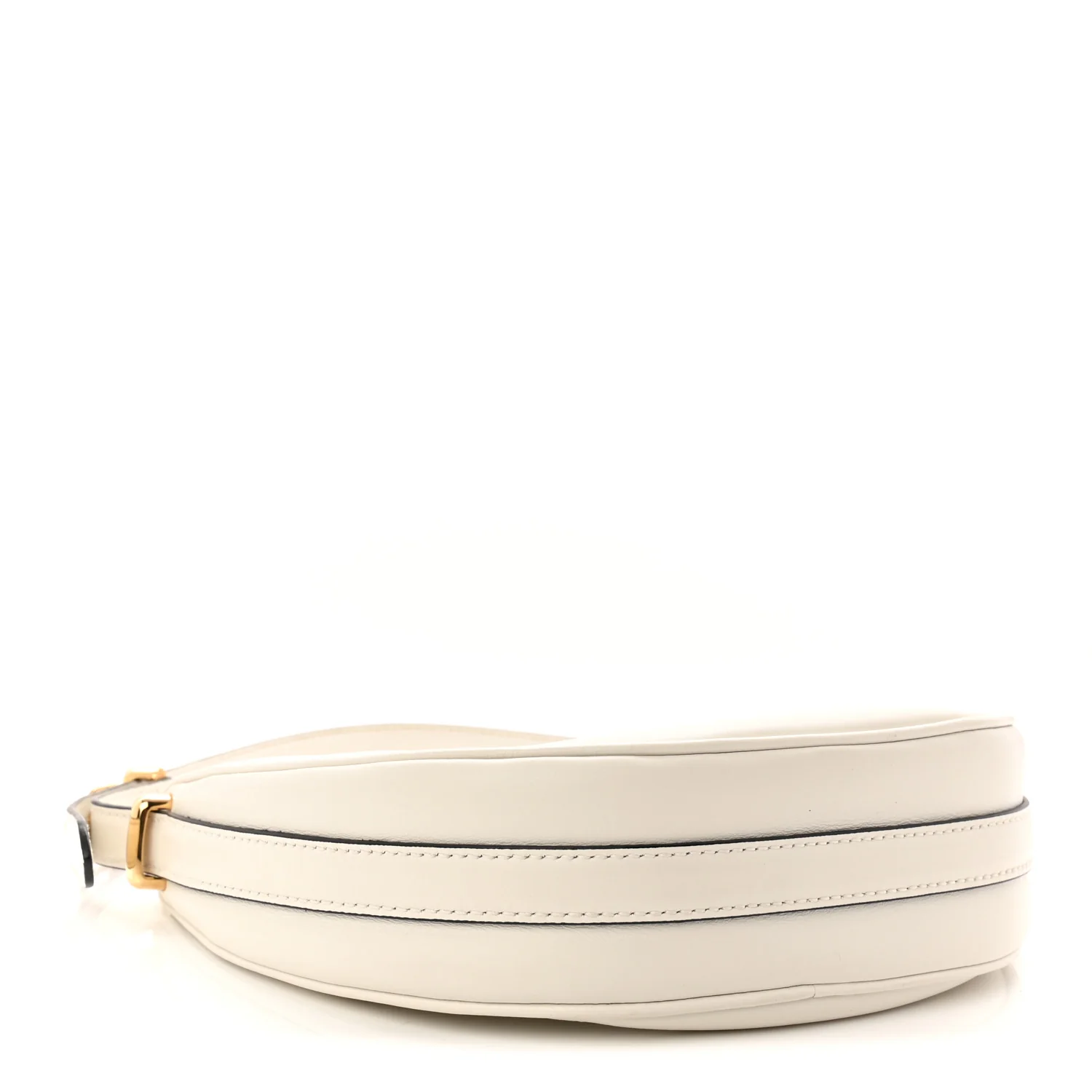 Soft Calfskin Small Arque Shoulder Bag White - Image 4