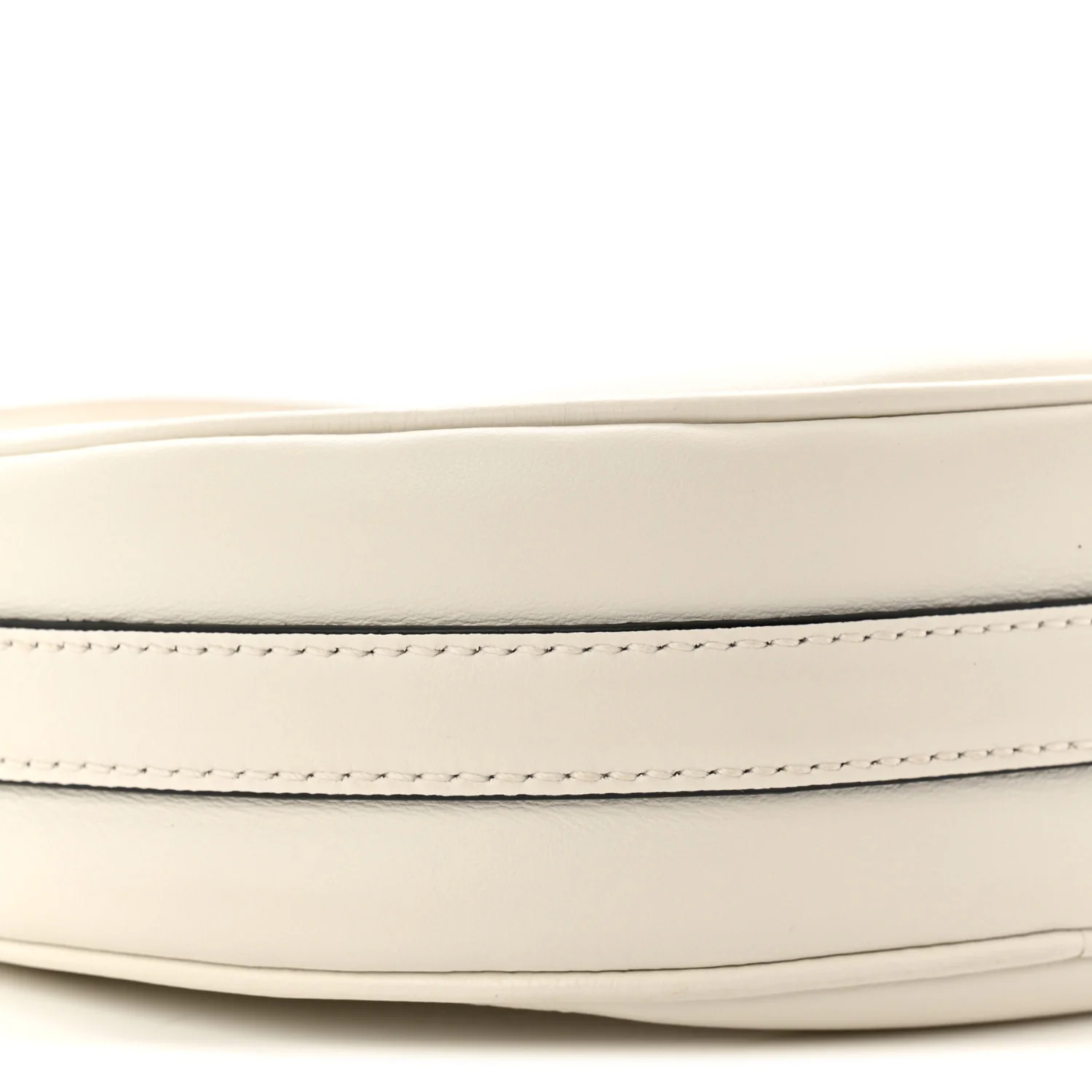 Soft Calfskin Small Arque Shoulder Bag White - Image 9