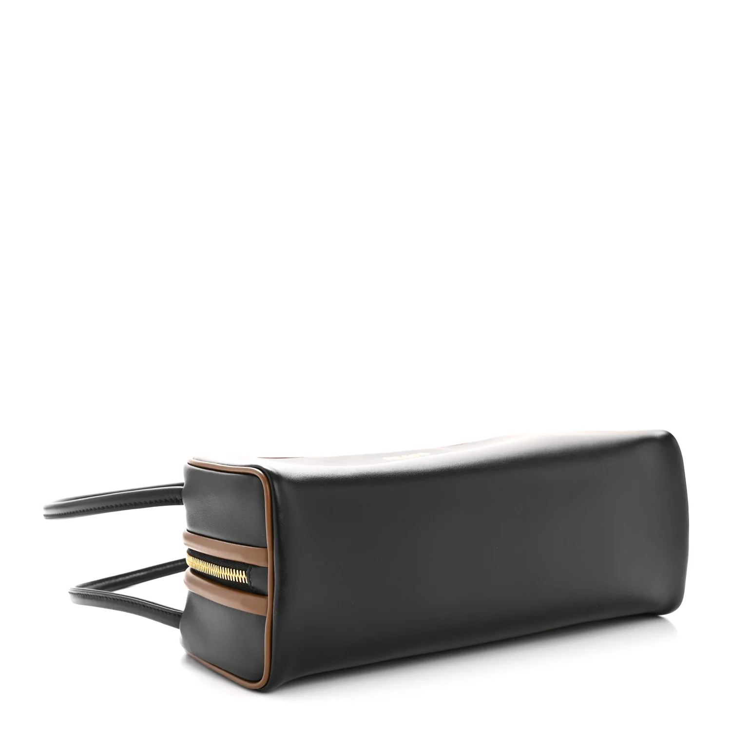 Soft Calfskin Swing Shoulder Bag Black Hazelnut - Image 4