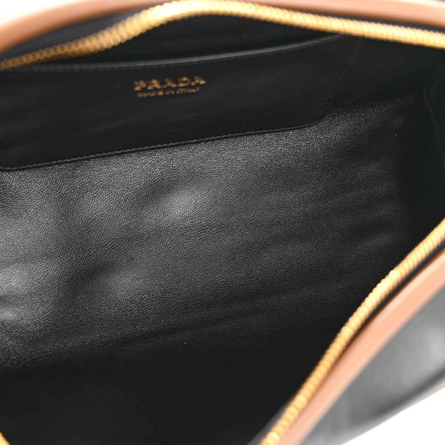 Soft Calfskin Swing Shoulder Bag Black Hazelnut - Image 5