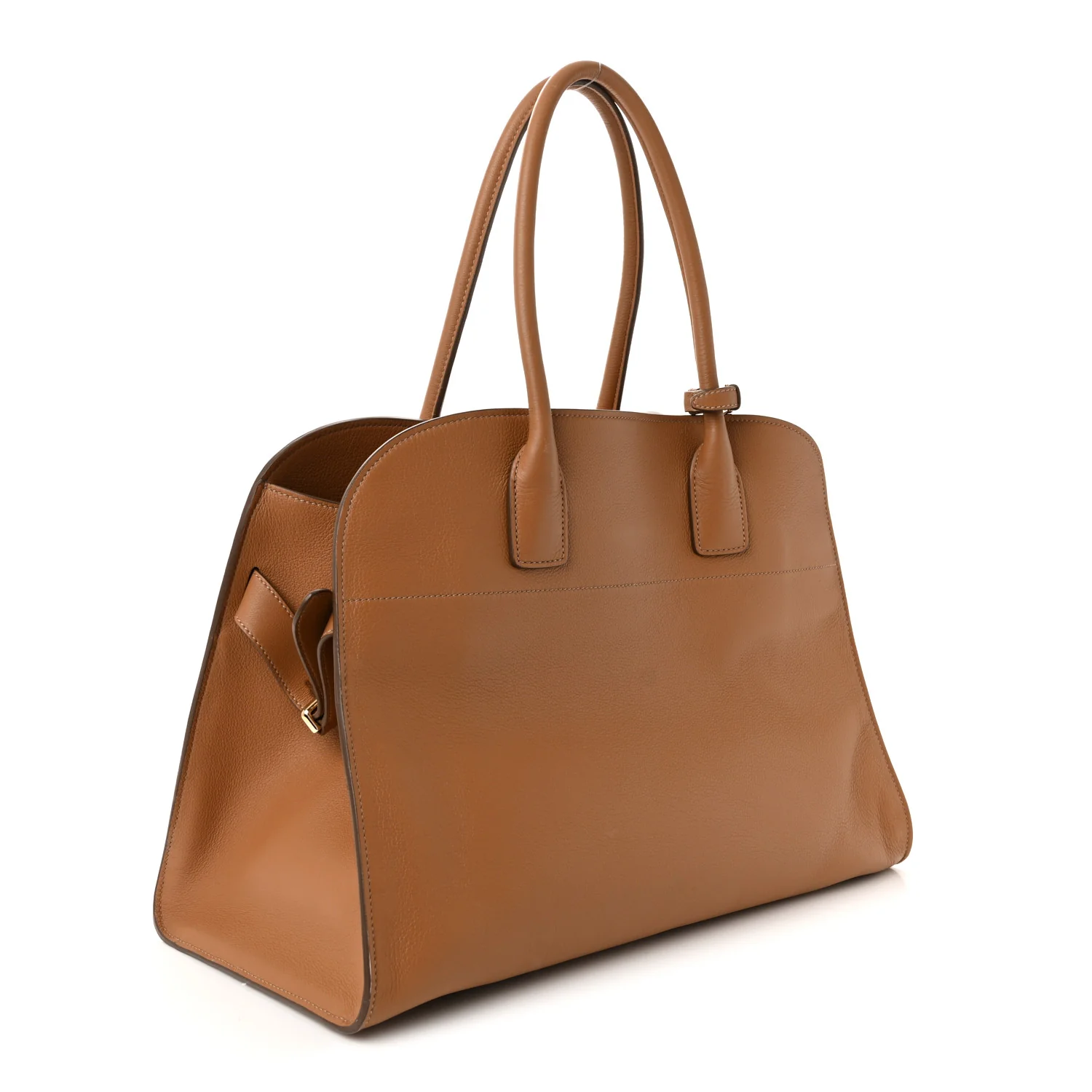 Soft Grain Calfskin Large Tote Bag Caramel - Image 3