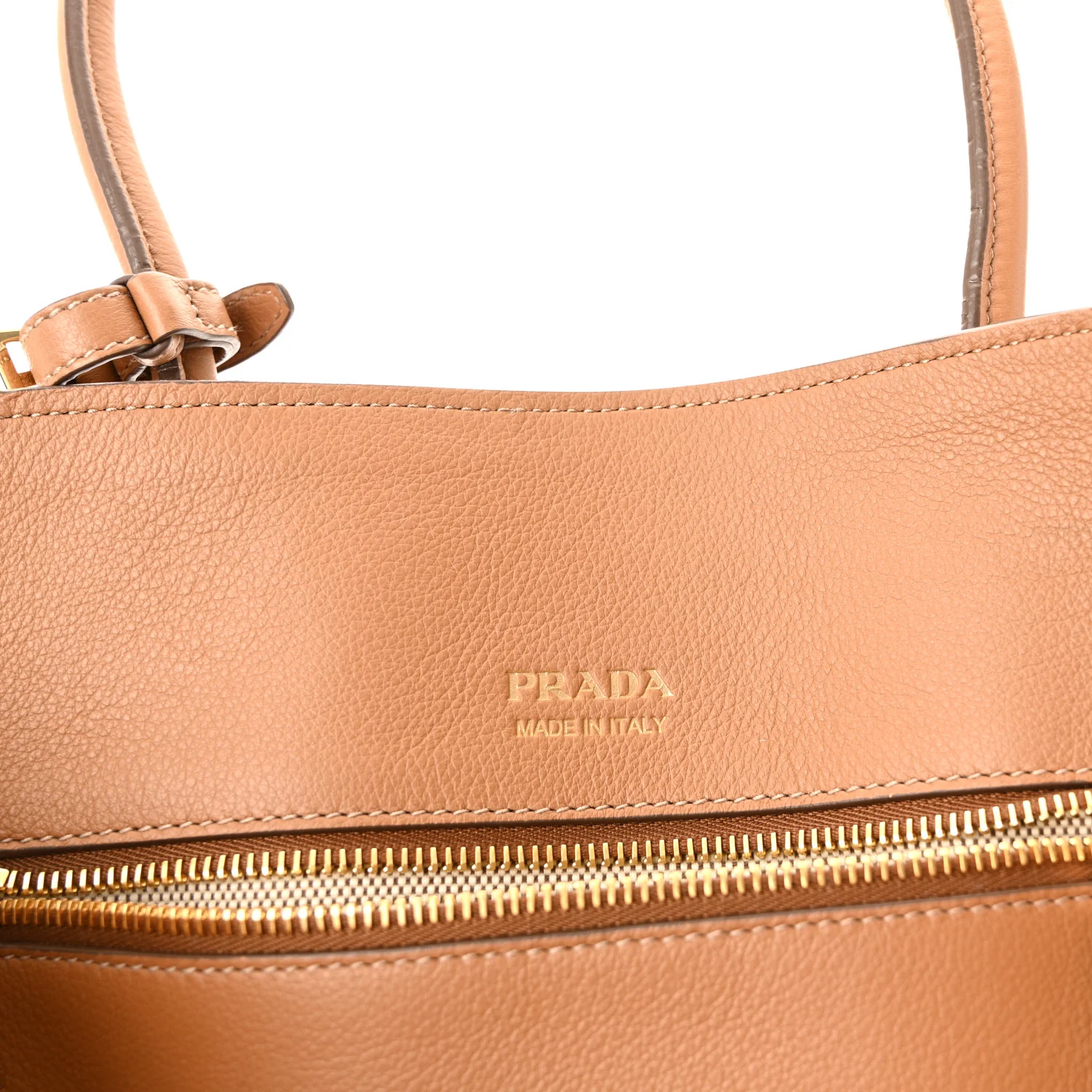 Soft Grain Calfskin Large Tote Bag Caramel - Image 6