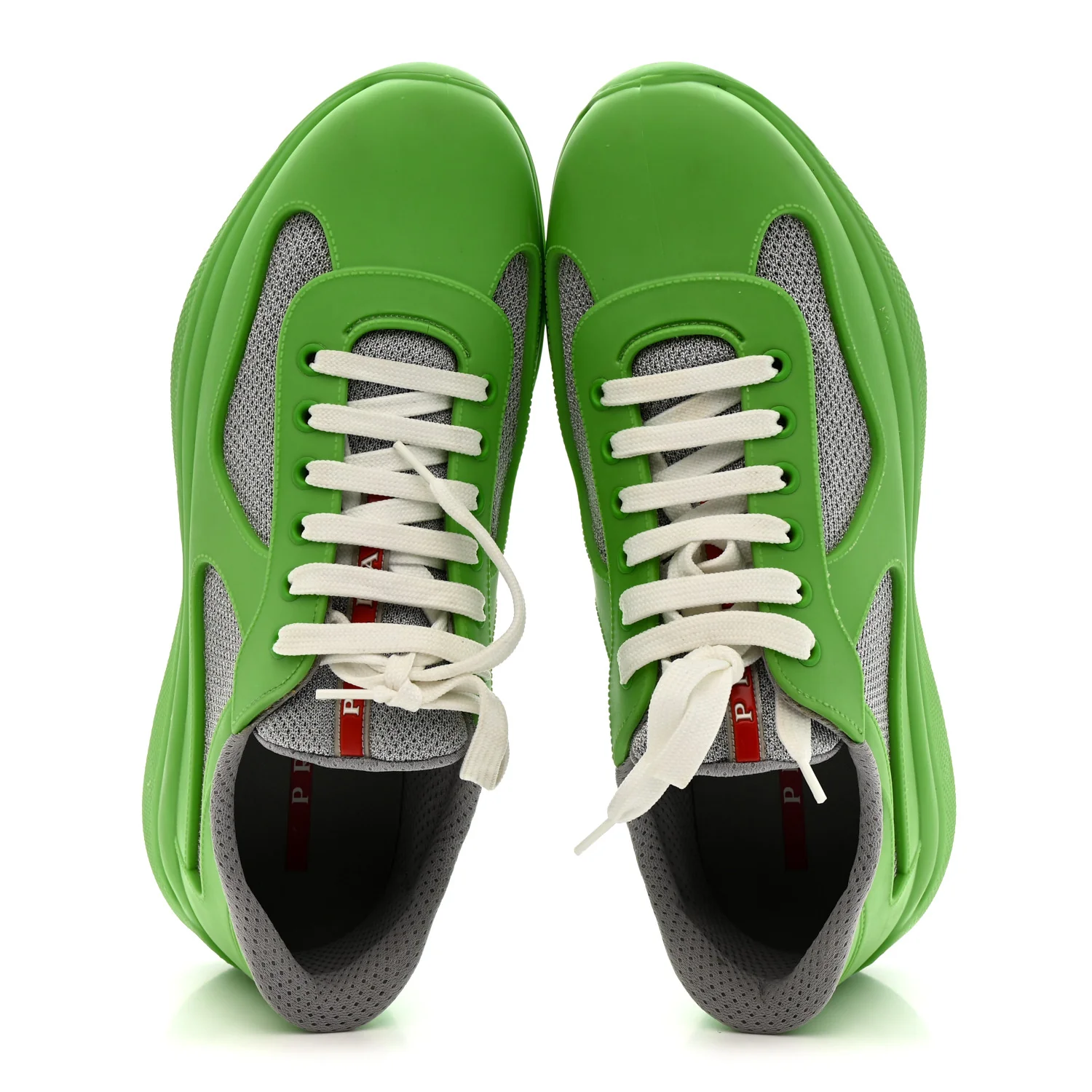 Soft Rubber Mesh Mens America's Cup Sneakers 42 Apple Green - Image 2