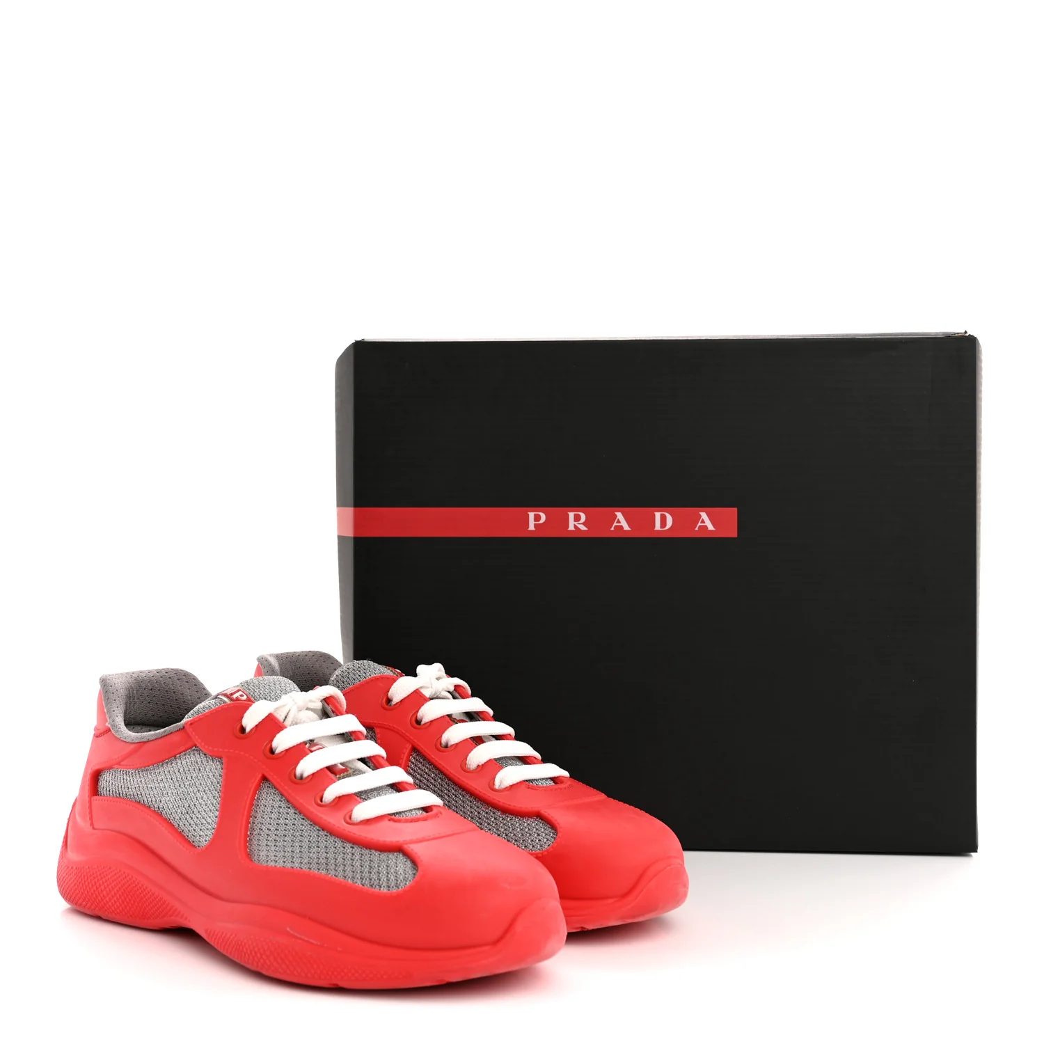 Soft Rubber Mesh Womens America's Cup Sneakers 38 Red - Image 10