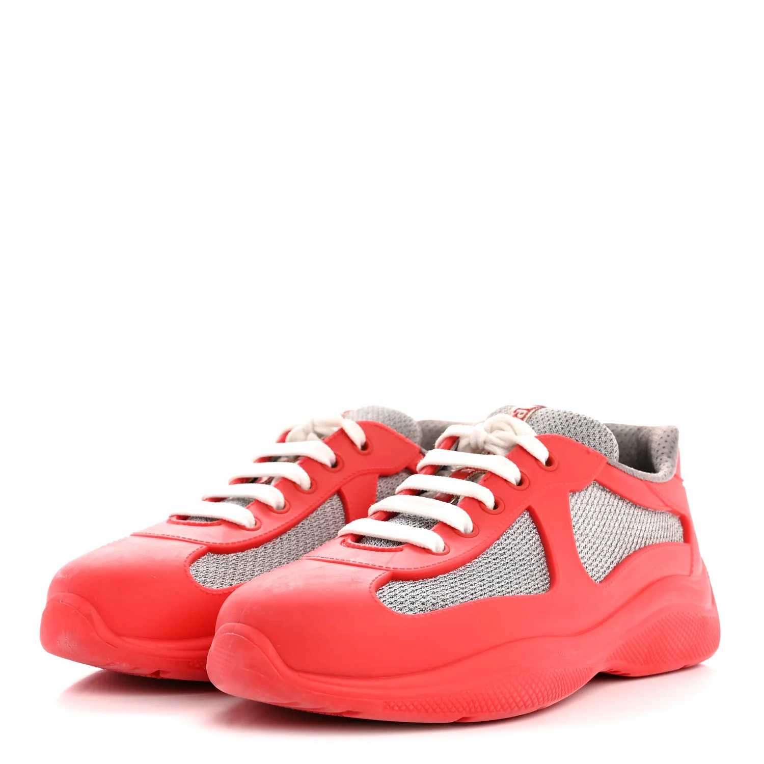 Soft Rubber Mesh Womens America's Cup Sneakers 38 Red - Image 4