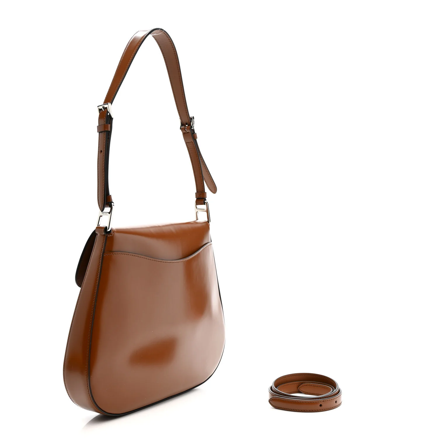 Spazzolato Cleo Flap Adjustable Strap Shoulder Bag Tobacco - Image 3