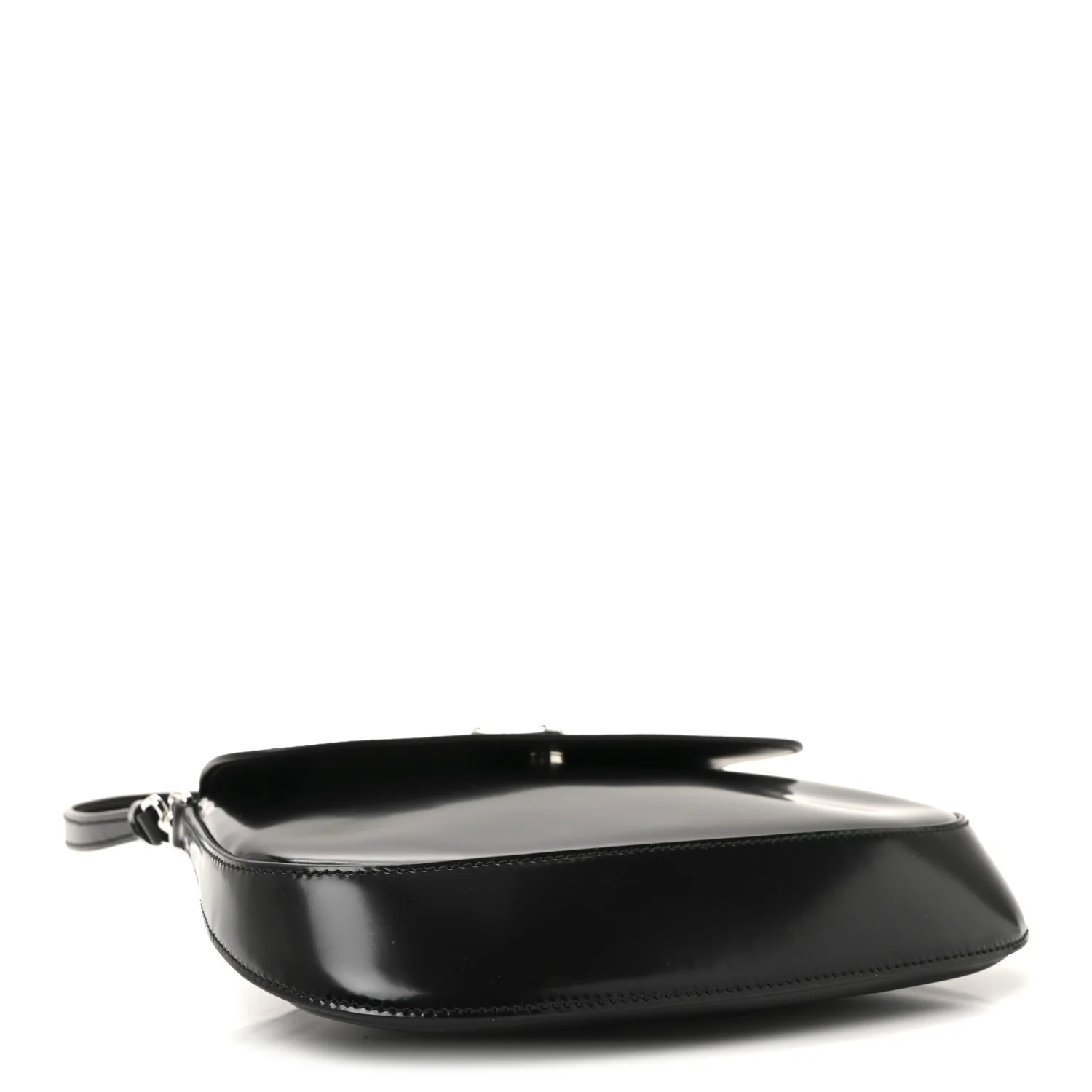 Spazzolato Cleo Flap Shoulder Bag Black - Image 4