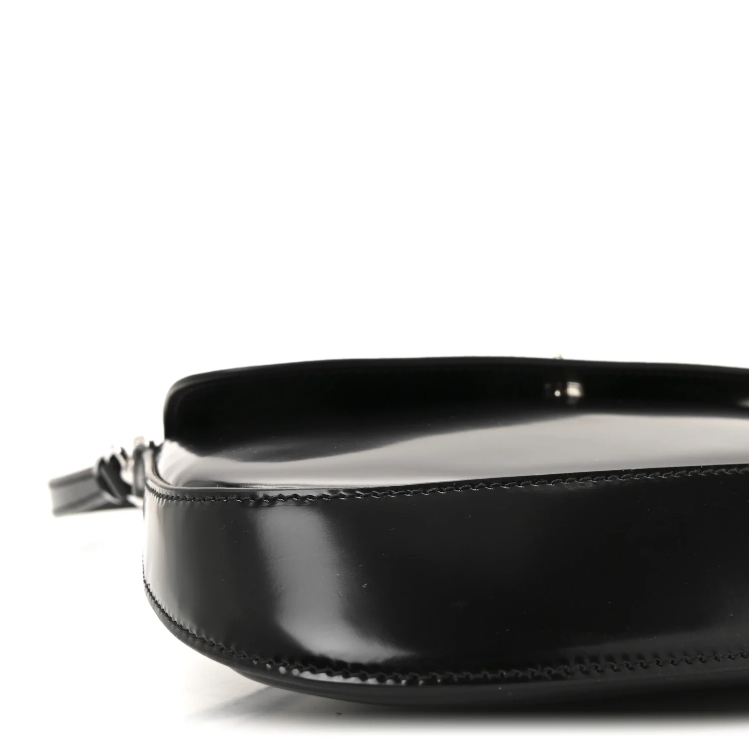 Spazzolato Cleo Flap Shoulder Bag Black - Image 8