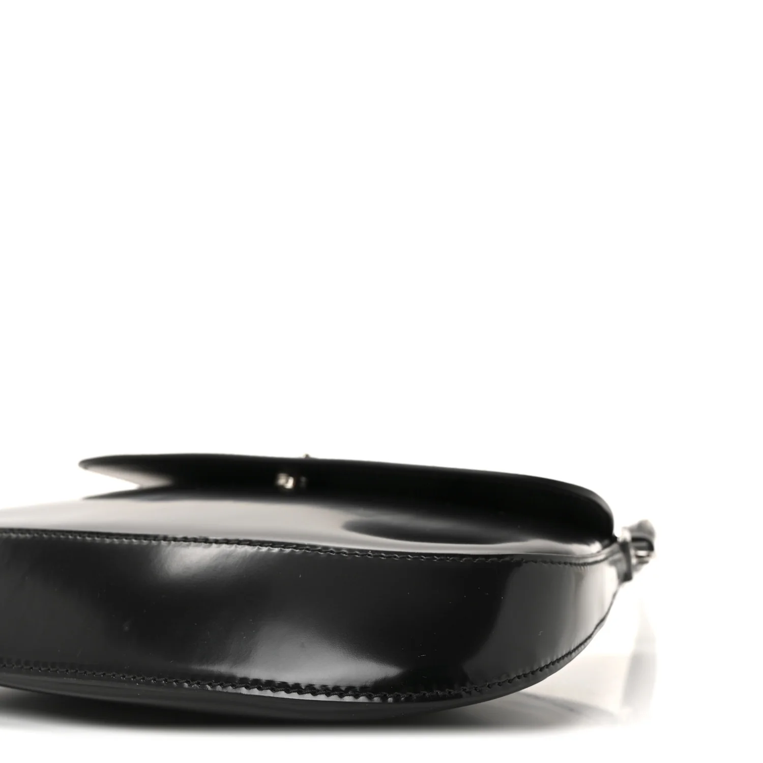 Spazzolato Cleo Flap Shoulder Bag Black - Image 9