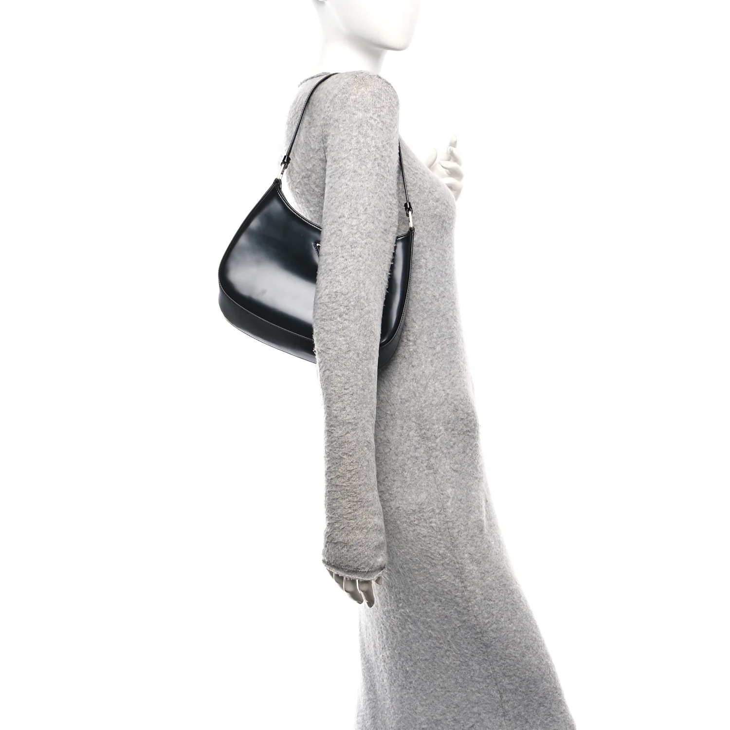 Spazzolato Cleo Shoulder Bag Black - Image 2