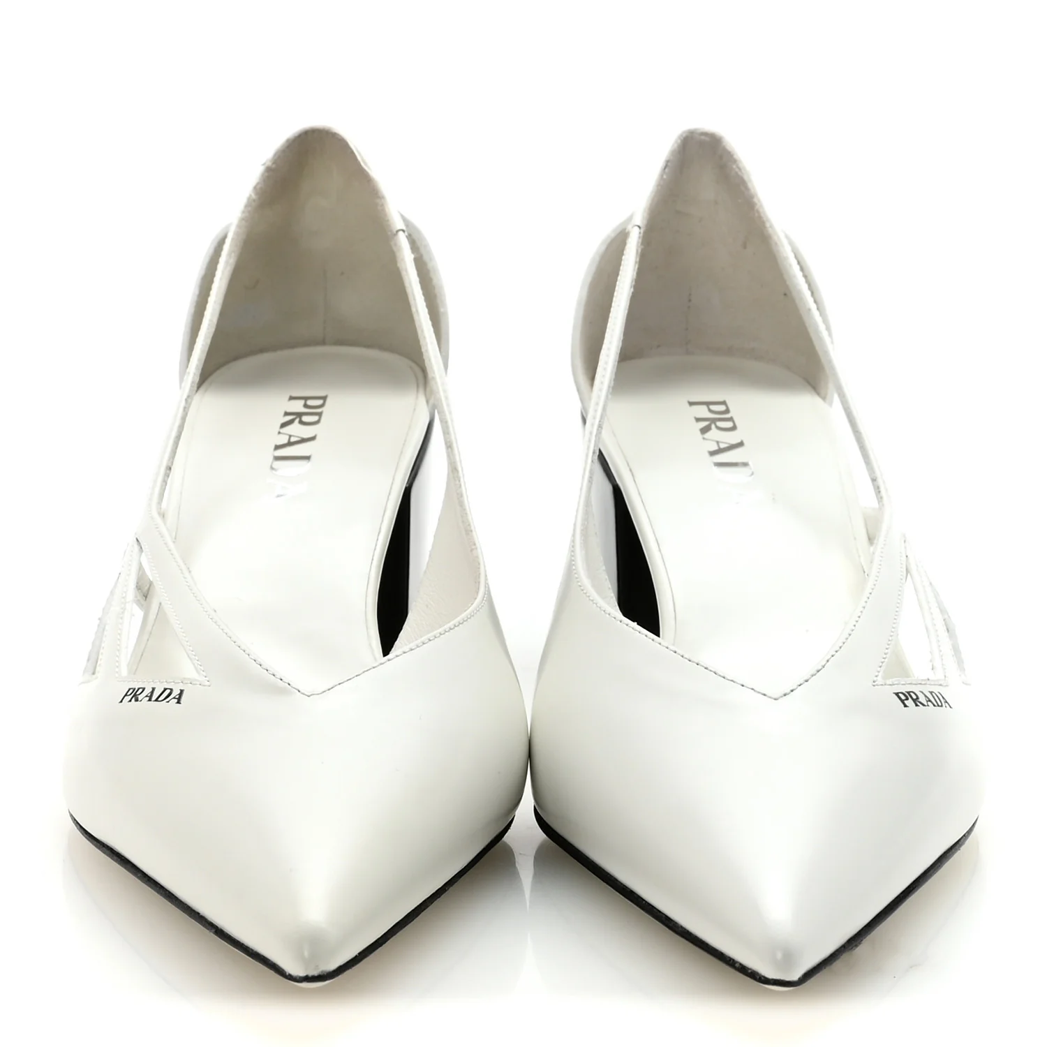 Spazzolato Cutout 55mm Pumps 39 White - Image 3