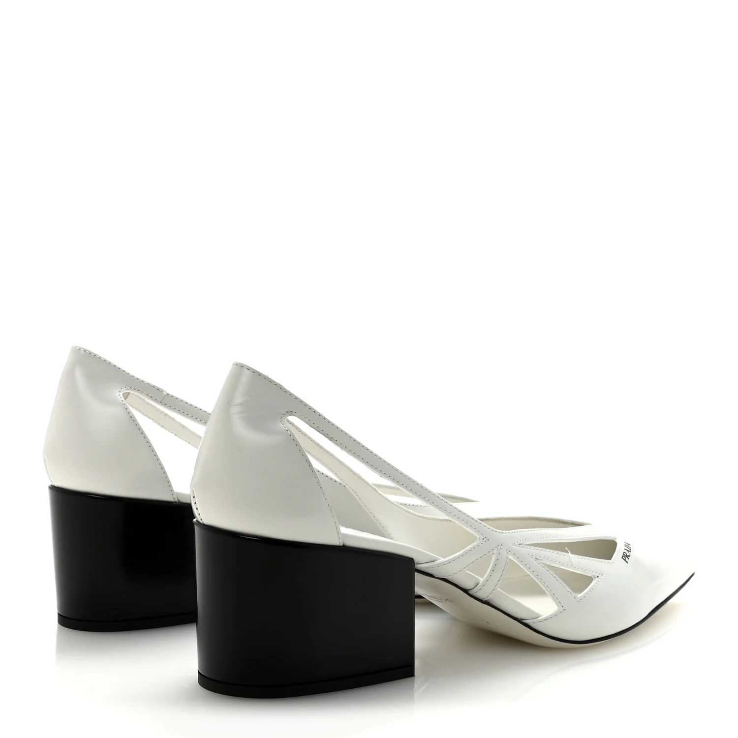 Spazzolato Cutout 55mm Pumps 39 White - Image 5