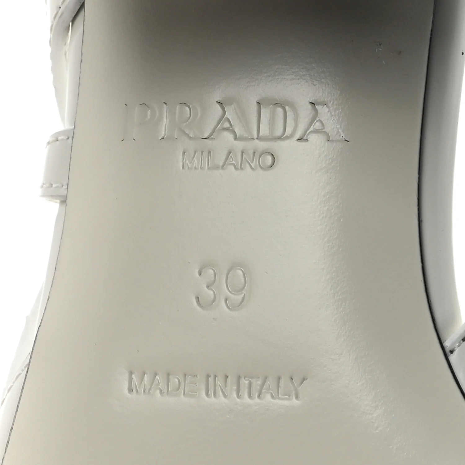 Spazzolato Cutout 55mm Pumps 39 White - Image 7