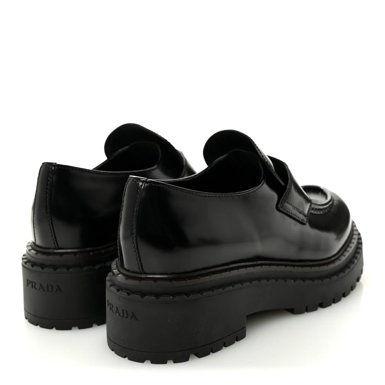 Spazzolato Metal Triangle Logo 50mm Loafers 39 Black - Image 4