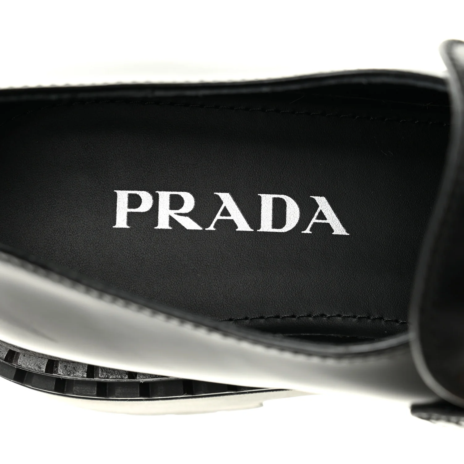 Spazzolato Metal Triangle Logo 50mm Loafers 39 Black - Image 7