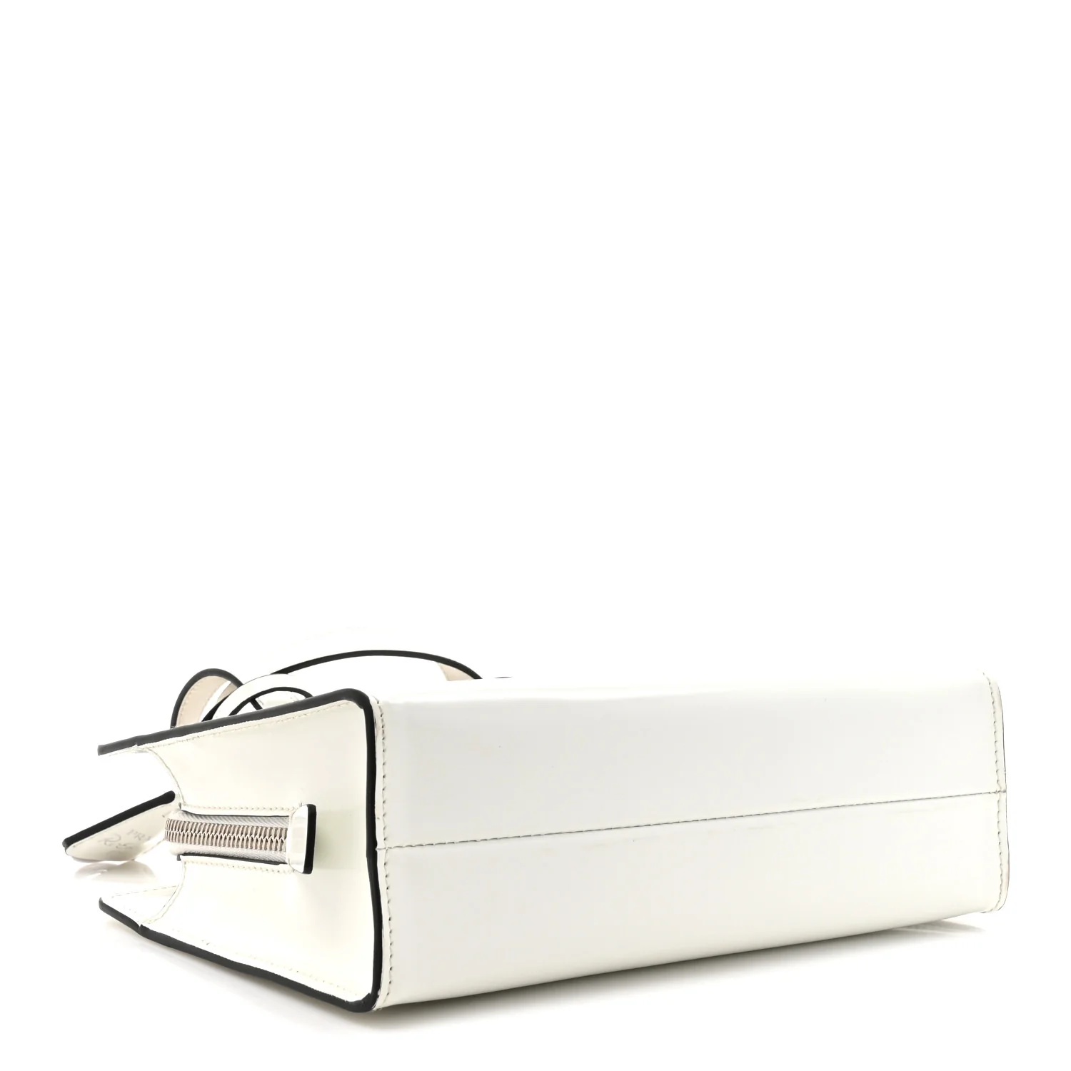 Spazzolato Mini Re-Edition 1995 Double Handle Handbag White - Image 4