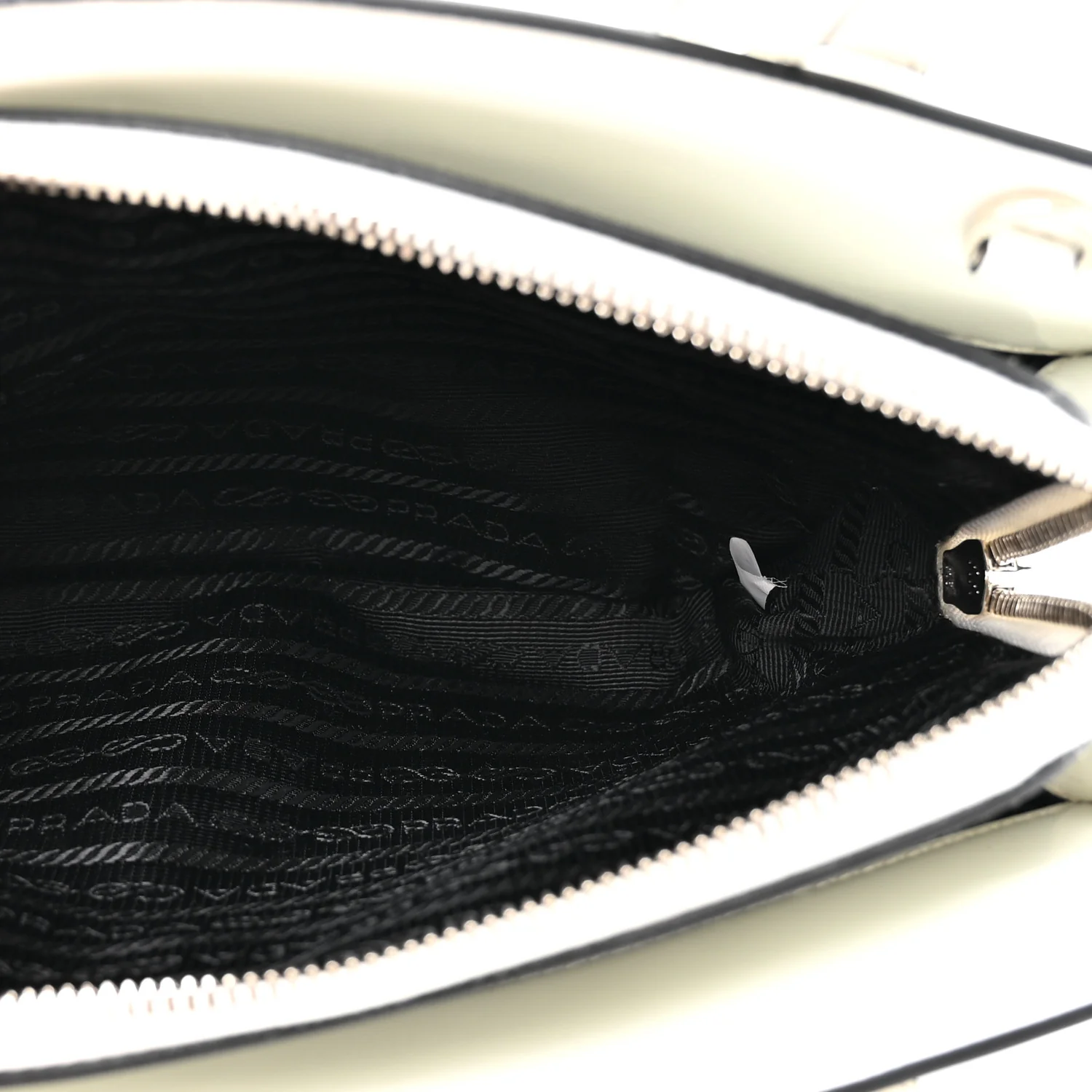 Spazzolato Mini Re-Edition 1995 Double Handle Handbag White - Image 5