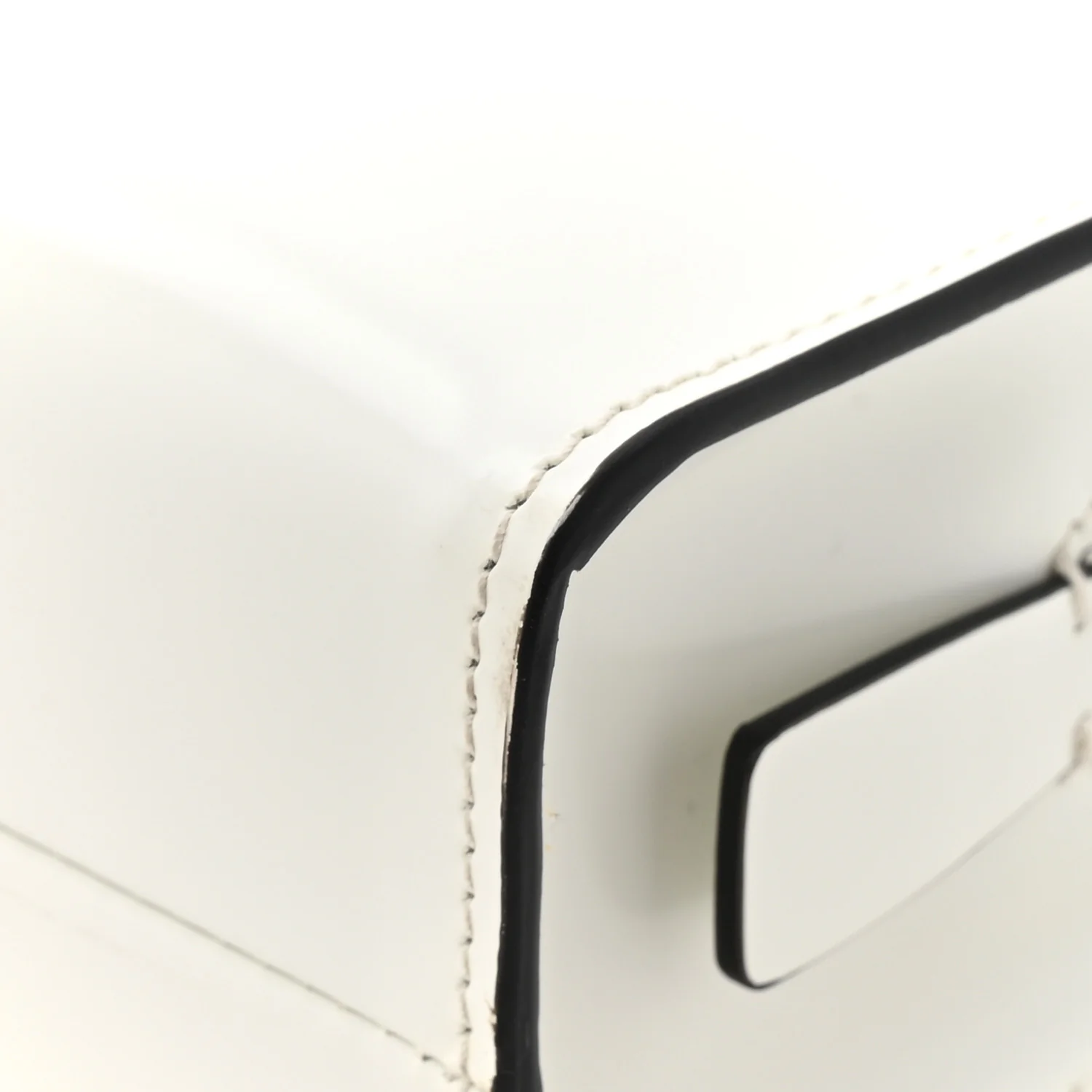 Spazzolato Mini Re-Edition 1995 Double Handle Handbag White - Image 9