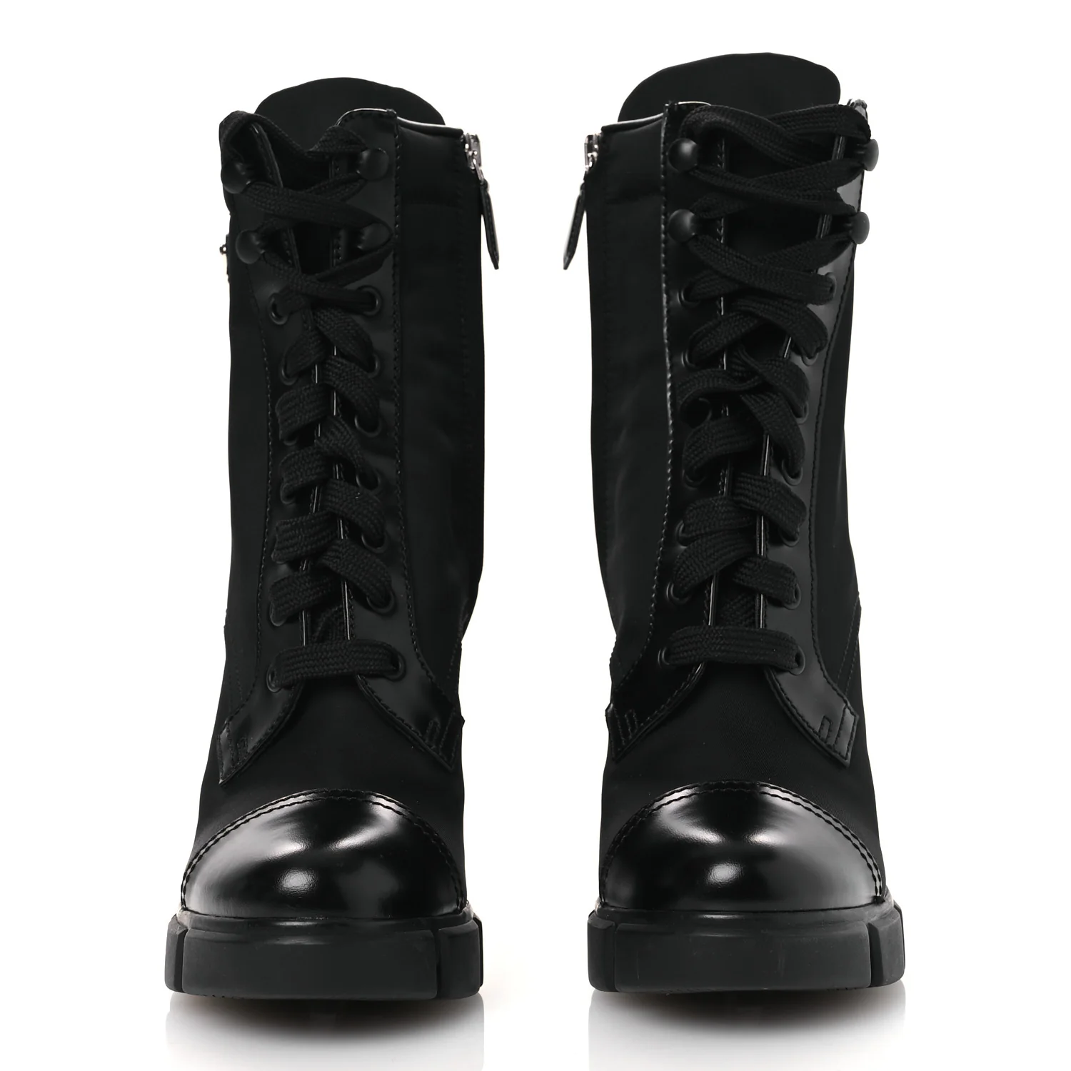Spazzolato Re-Nylon Metal Triangle Logo 110mm Ankle Boots 36.5 Black - Image 3