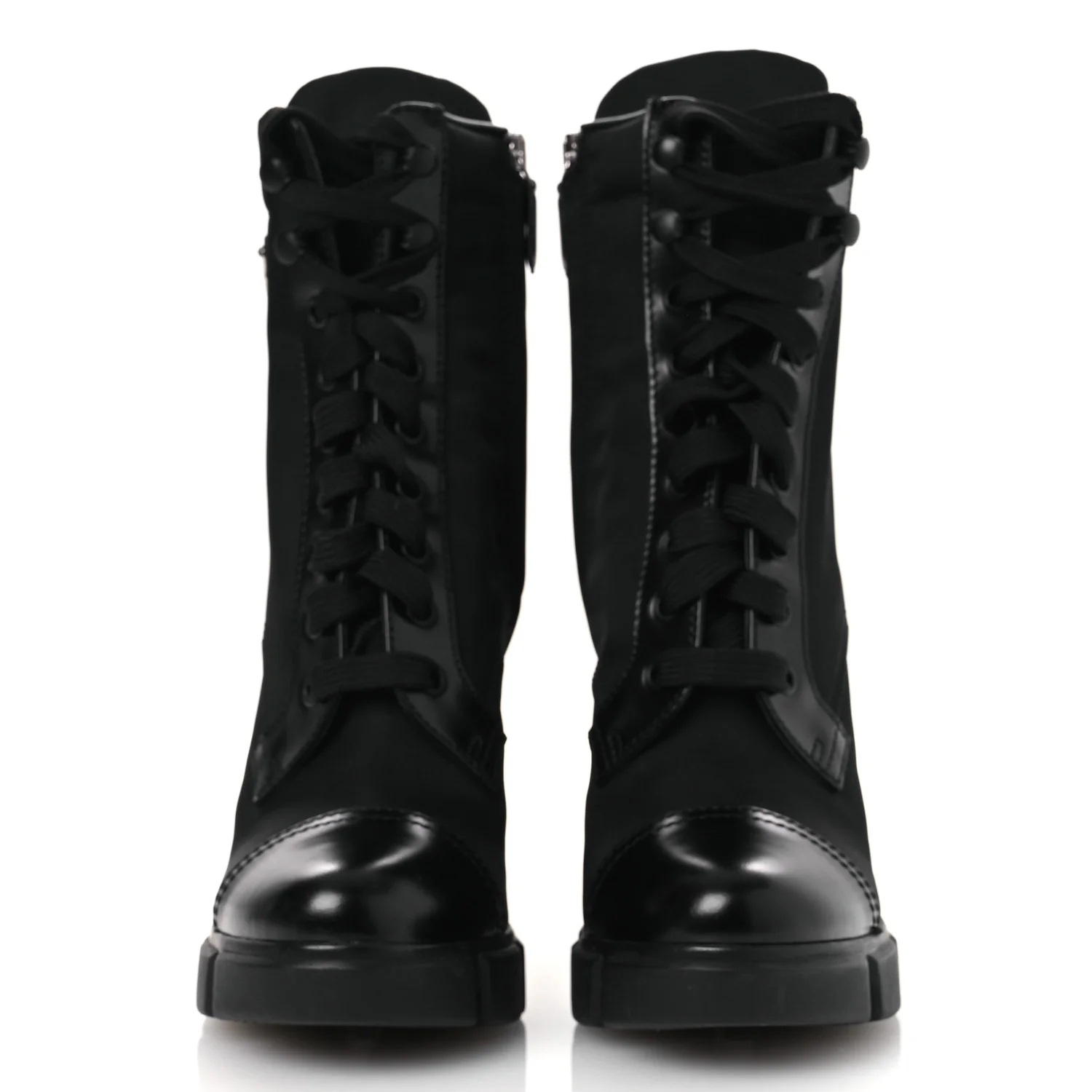 Spazzolato Re-Nylon Metal Triangle Logo 110mm Ankle Boots 36.5 Black - Image 6