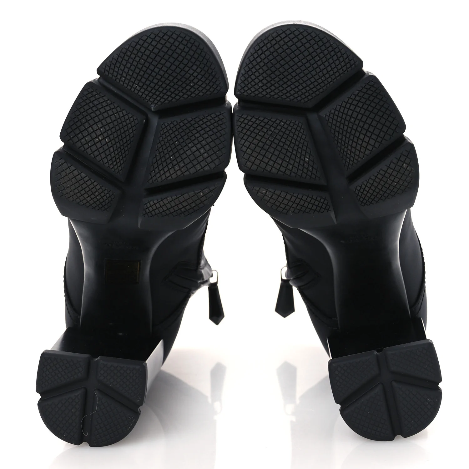 Spazzolato Re-Nylon Metal Triangle Logo 110mm Ankle Boots 36.5 Black - Image 7