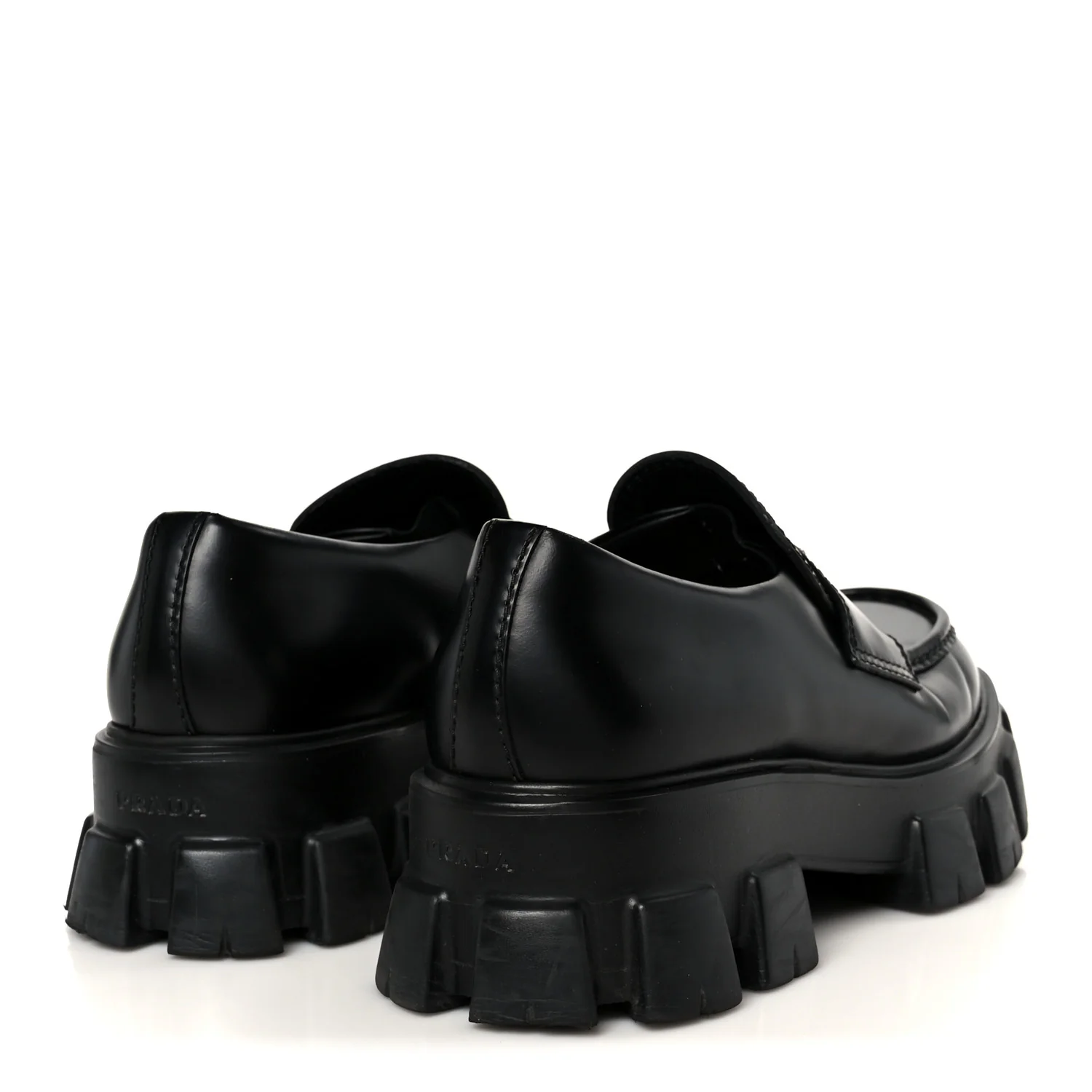 Spazzolato Rois Metal Triangle Logo Mens Monolith 60mm Loafers 8.5 Black - Image 5