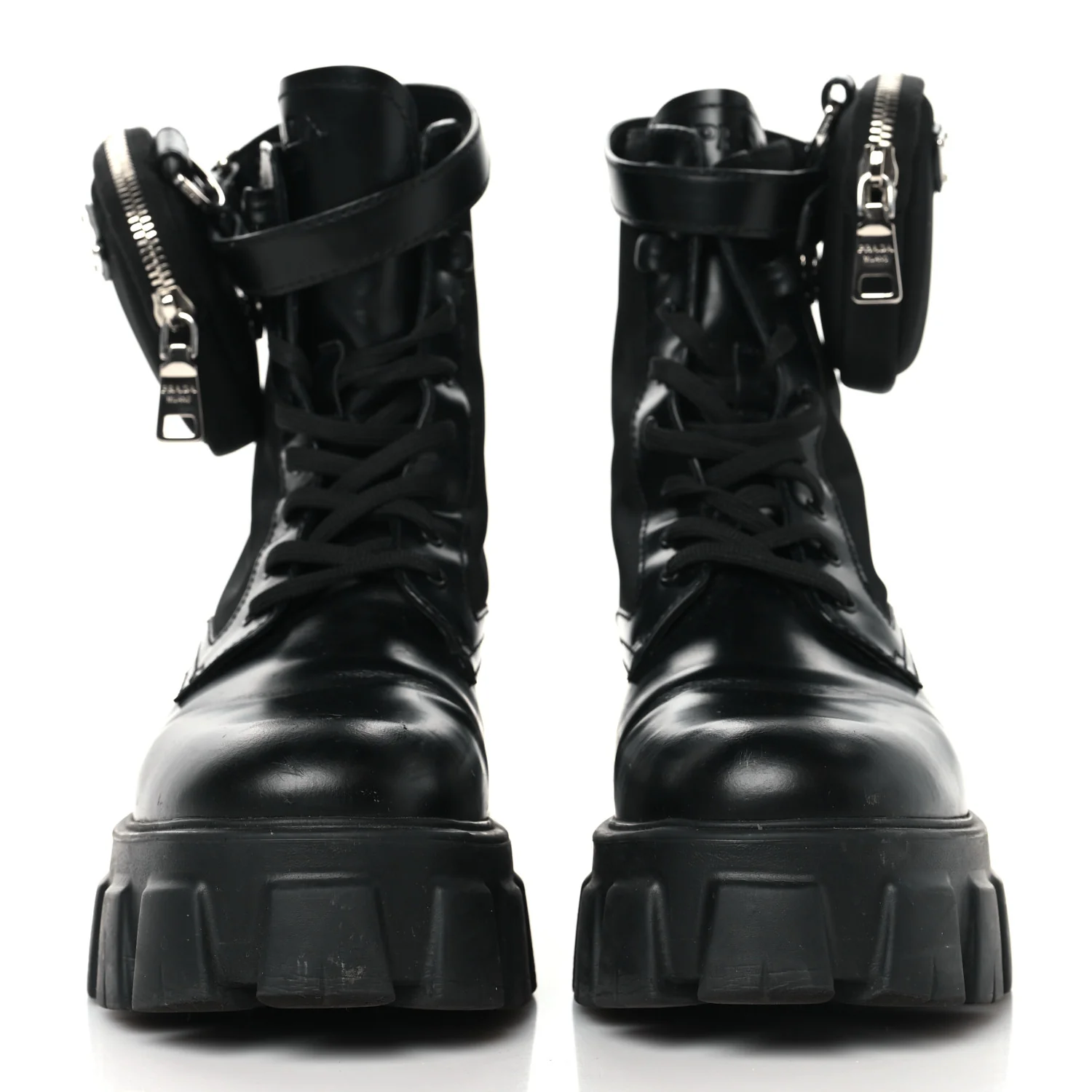 Spazzolato Rois Nylon Metal Triangle Logo Monolith Pouch Pocket 55mm Boots 39 Black - Image 2