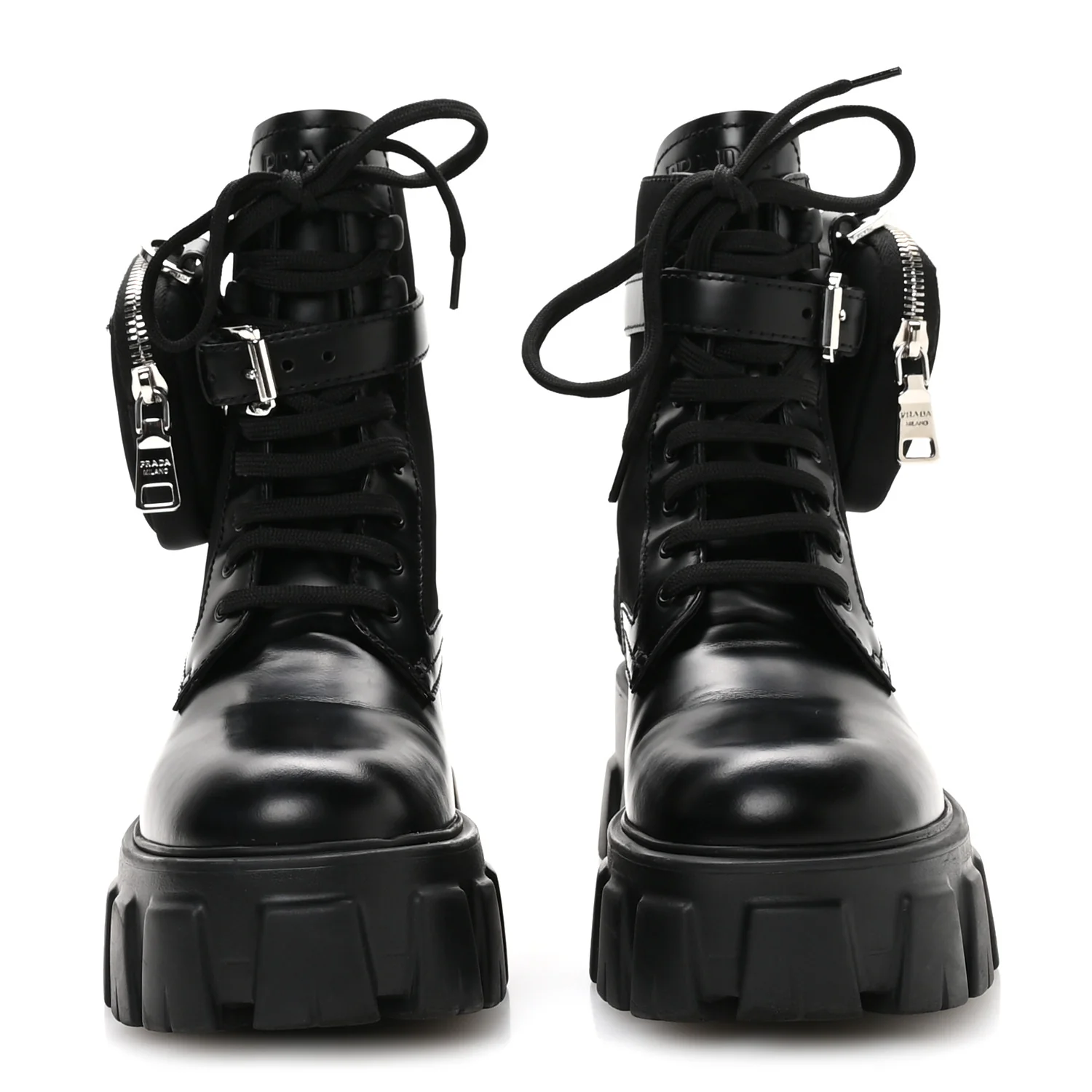 Spazzolato Rois Re-Nylon Metal Triangle Logo Monolith Pouch Pocket 55mm Boots 35.5 Black - Image 3