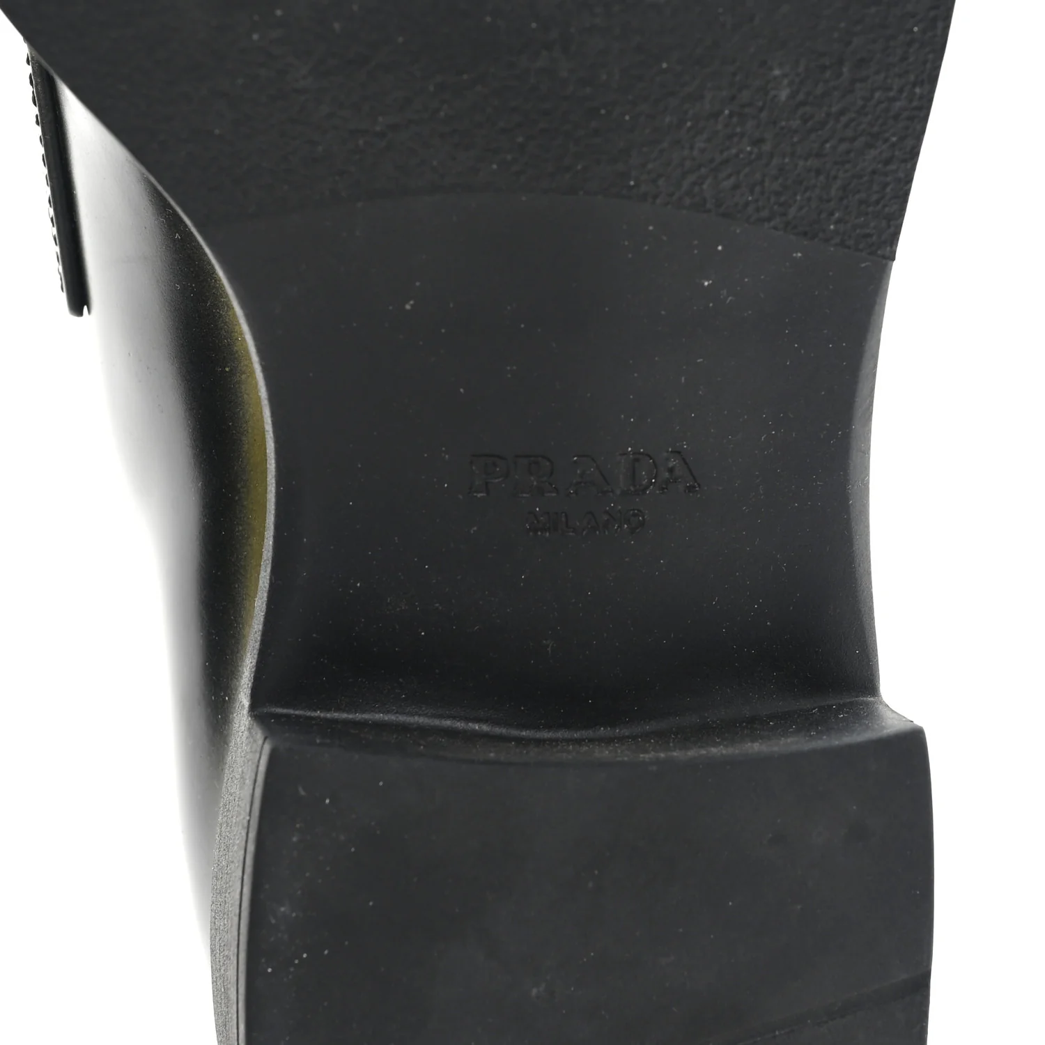 Spazzolato Sfumato Metal Triangle Logo 50mm Loafers 36 Black Platino - Image 7