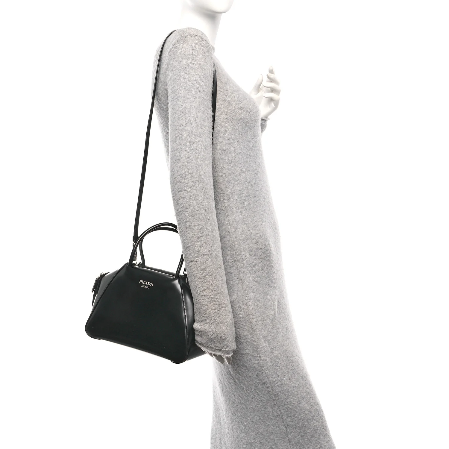 Spazzolato Small Supernova Handbag Black - Image 2