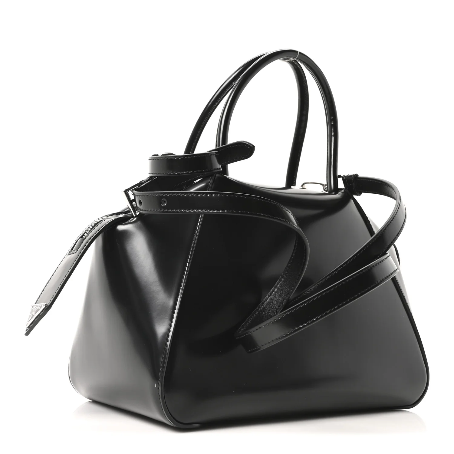 Spazzolato Small Supernova Handbag Black - Image 3