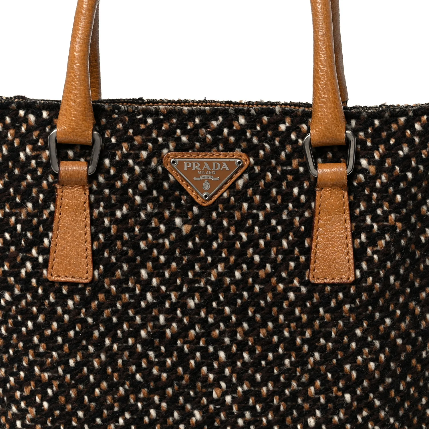 Stuoia Tweed Cinghiale Tote Marrone - Image 8