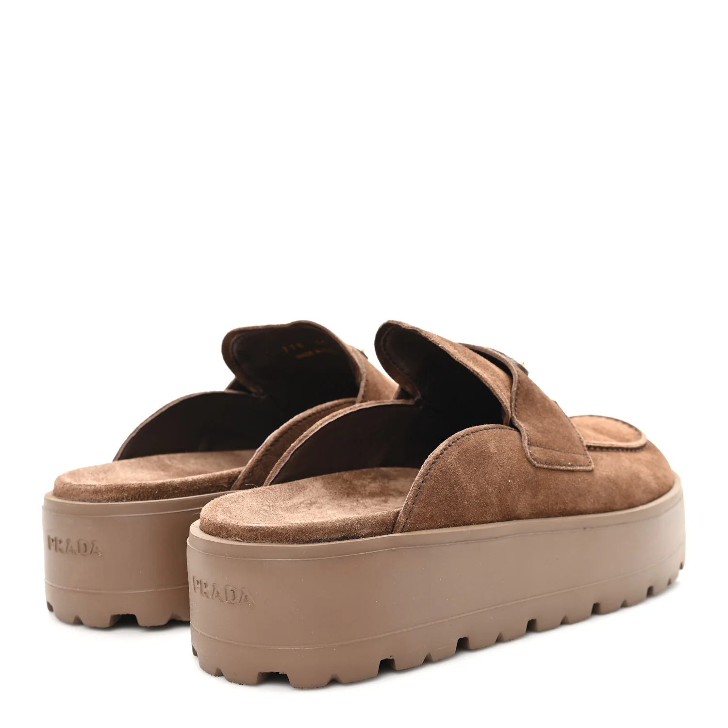 Suede Scamosciato Flatform Mules 39 Cacao - Image 5