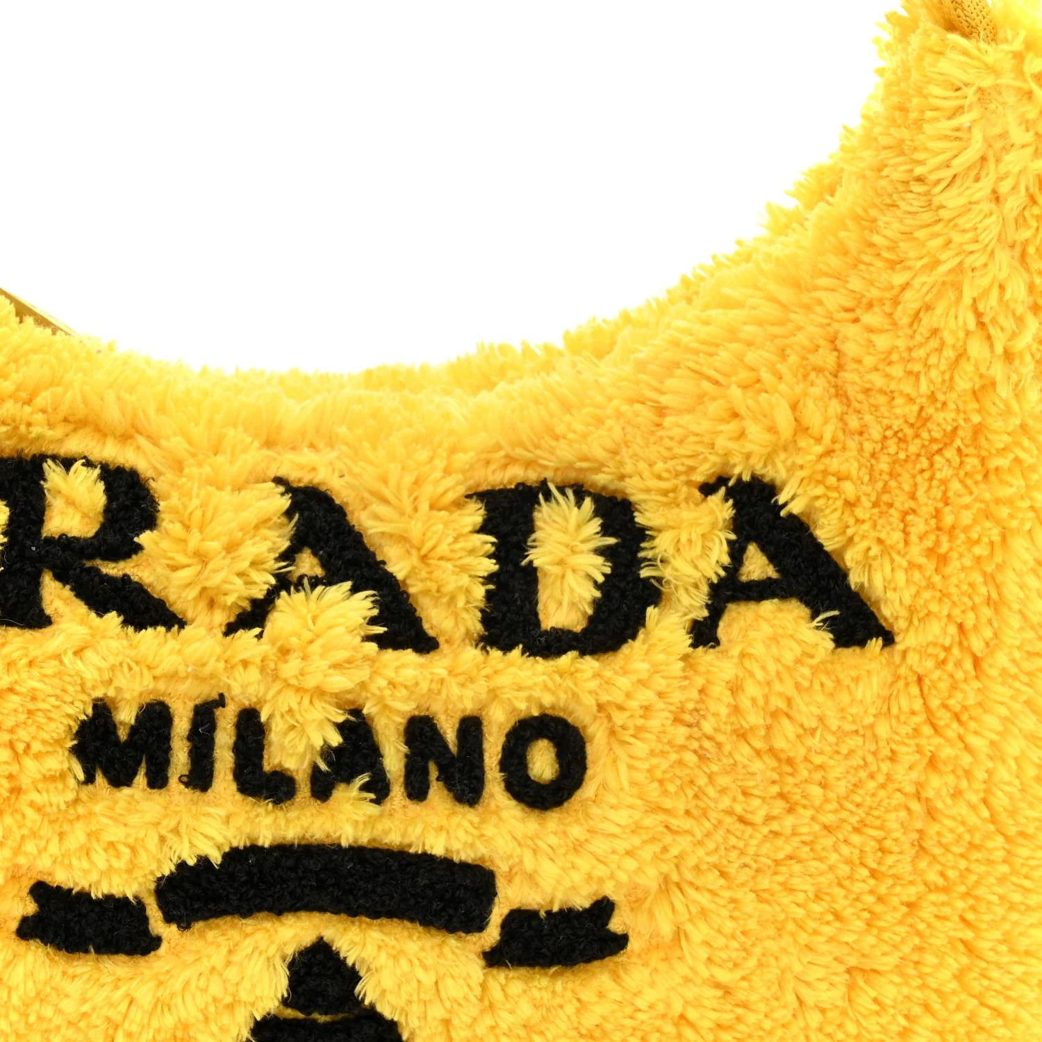 Terry Cloth Mini Re-Edition 2000 Bag Giallo Black - Image 7