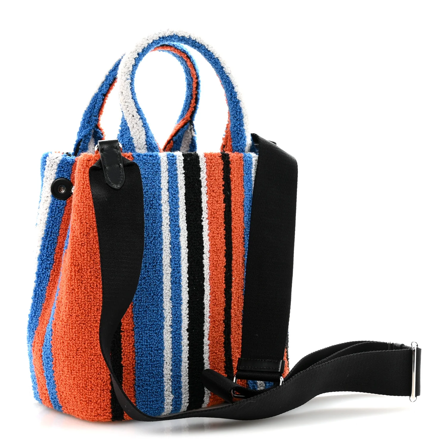 Terry Cloth Small Stripe Tote Arancio - Image 3