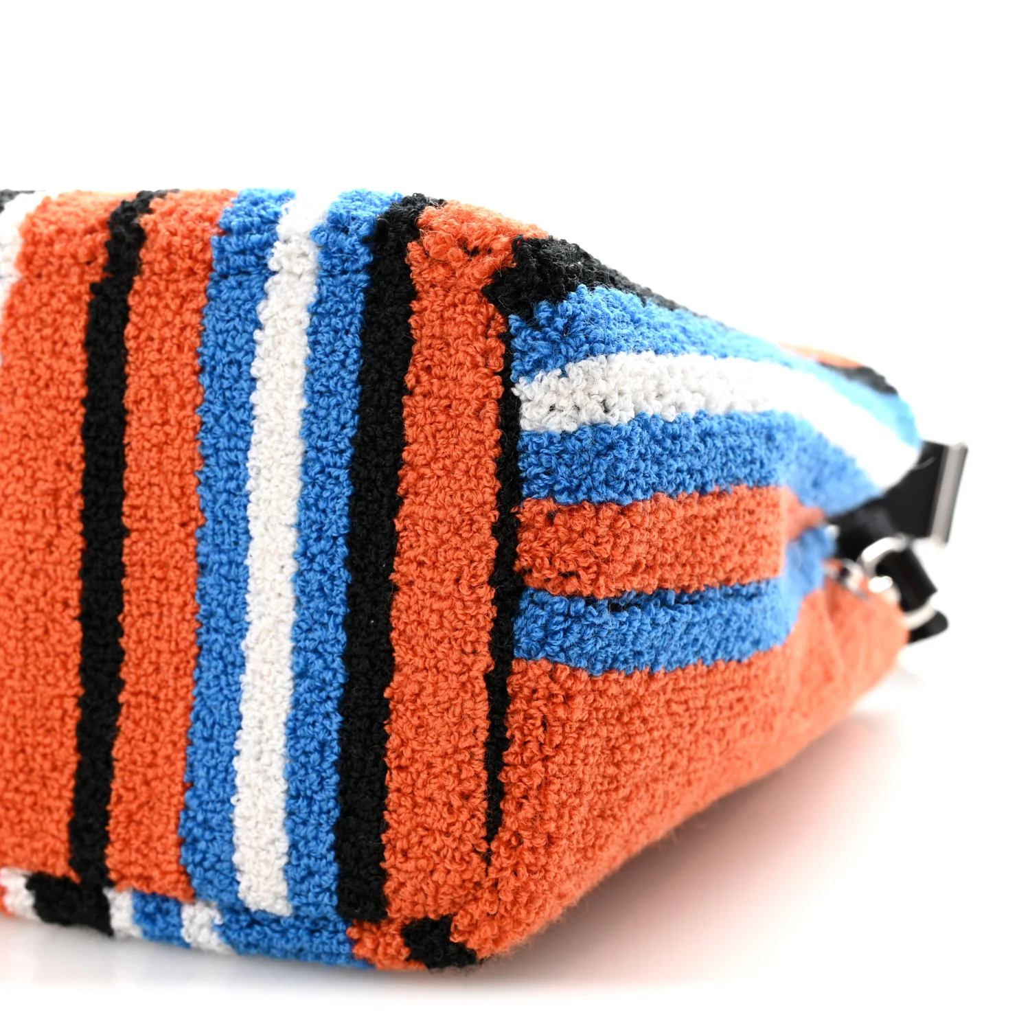 Terry Cloth Small Stripe Tote Arancio - Image 9