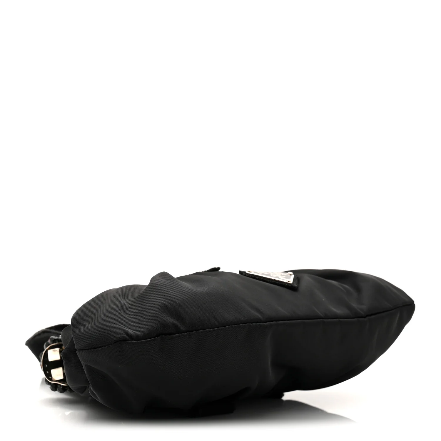 Tessuto Nylon Bead Evening Bag Black - Image 4