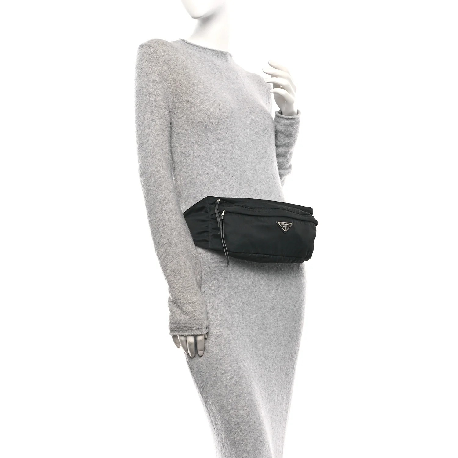 Tessuto Nylon Belt Bag Black - Image 2