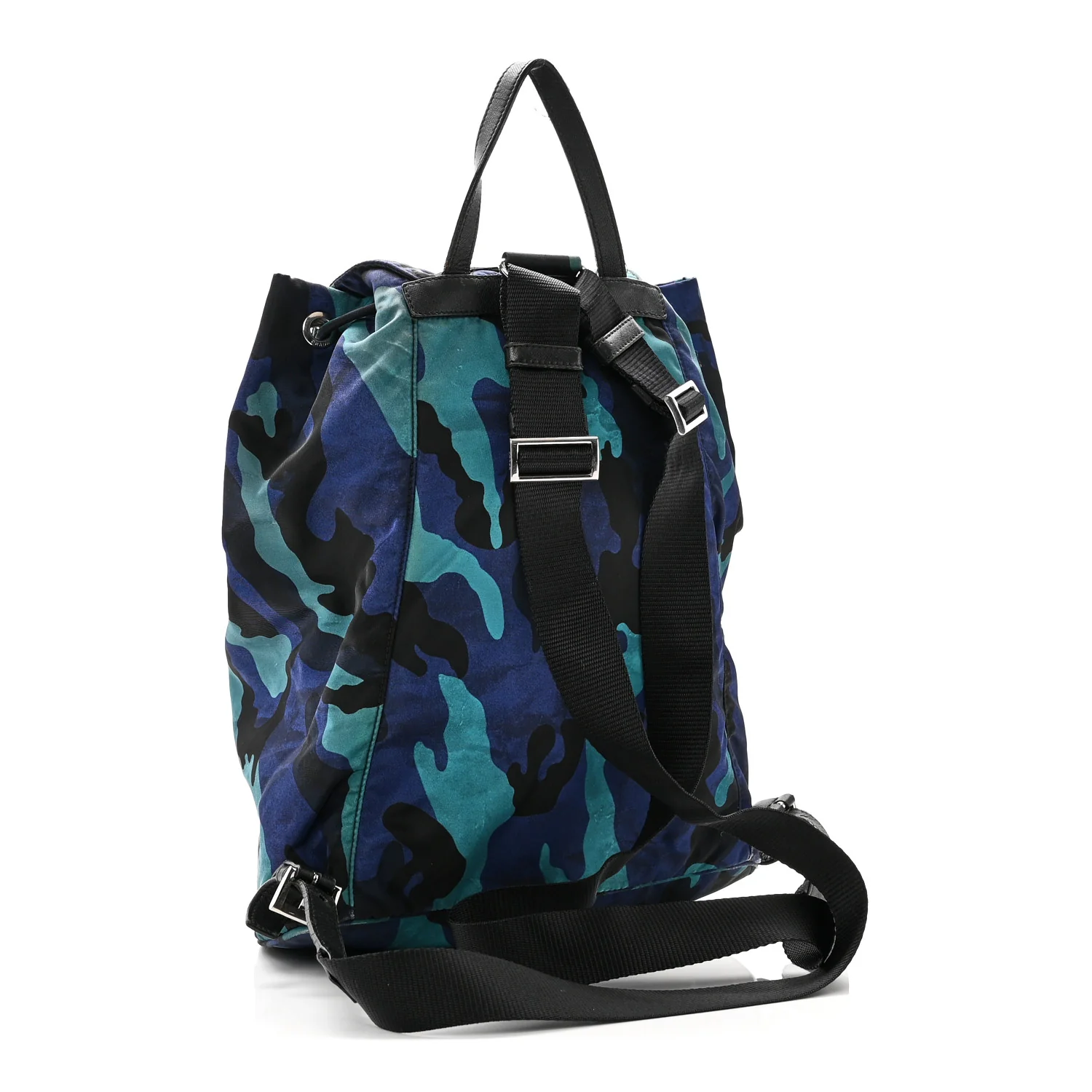 Tessuto Nylon Camouflage Print Backpack Royal - Image 3