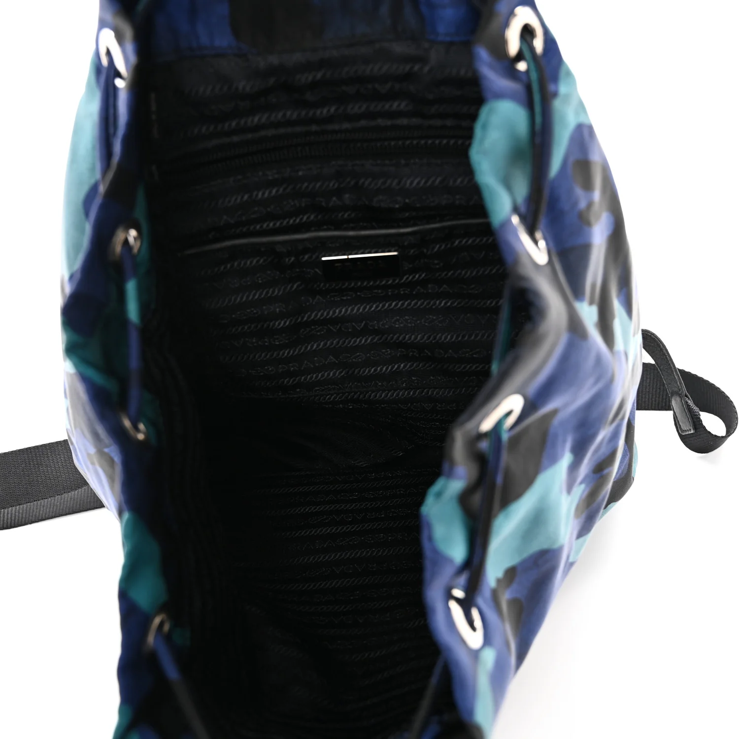 Tessuto Nylon Camouflage Print Backpack Royal - Image 5