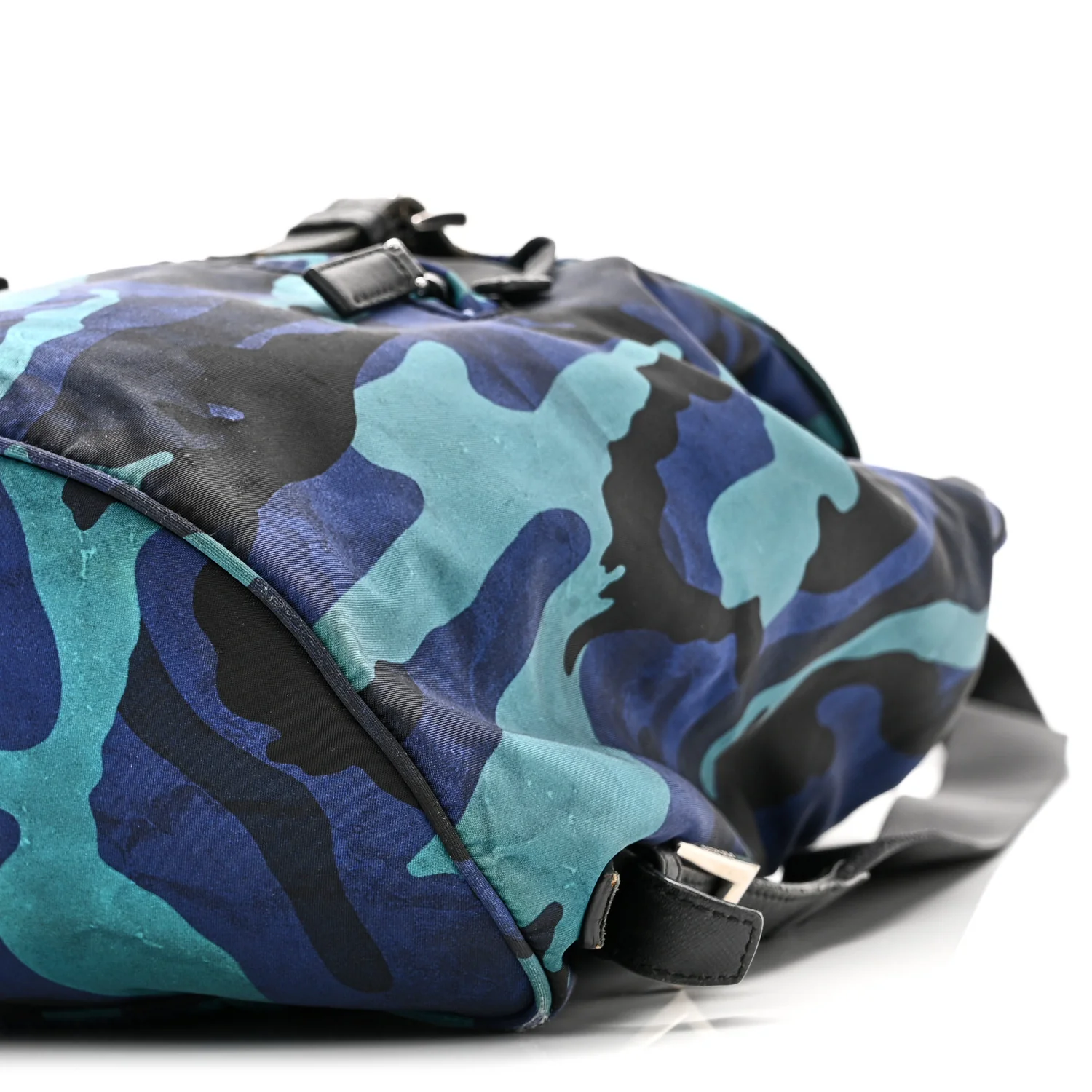 Tessuto Nylon Camouflage Print Backpack Royal - Image 9