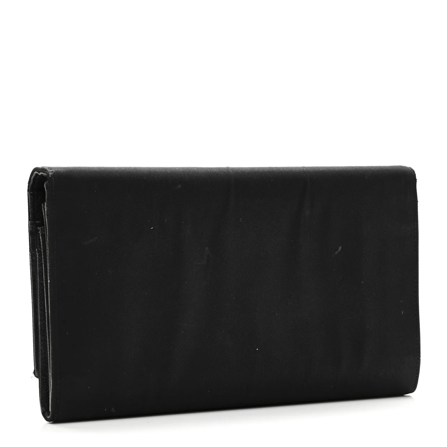 Tessuto Nylon Continental Flap Wallet Black - Image 3